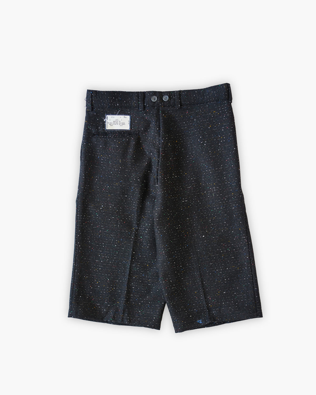 Black Nep Wool Blend Shorts