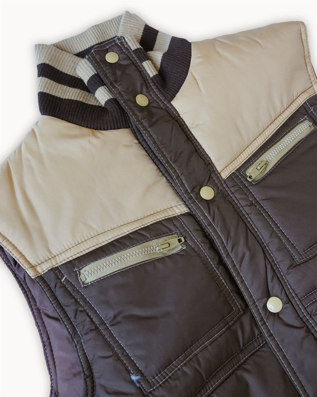 Two-Tone Padded Varsity Vest