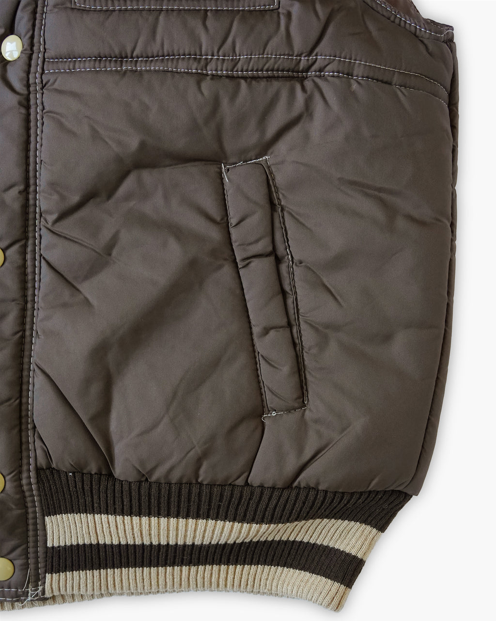 Two-Tone Padded Varsity Vest