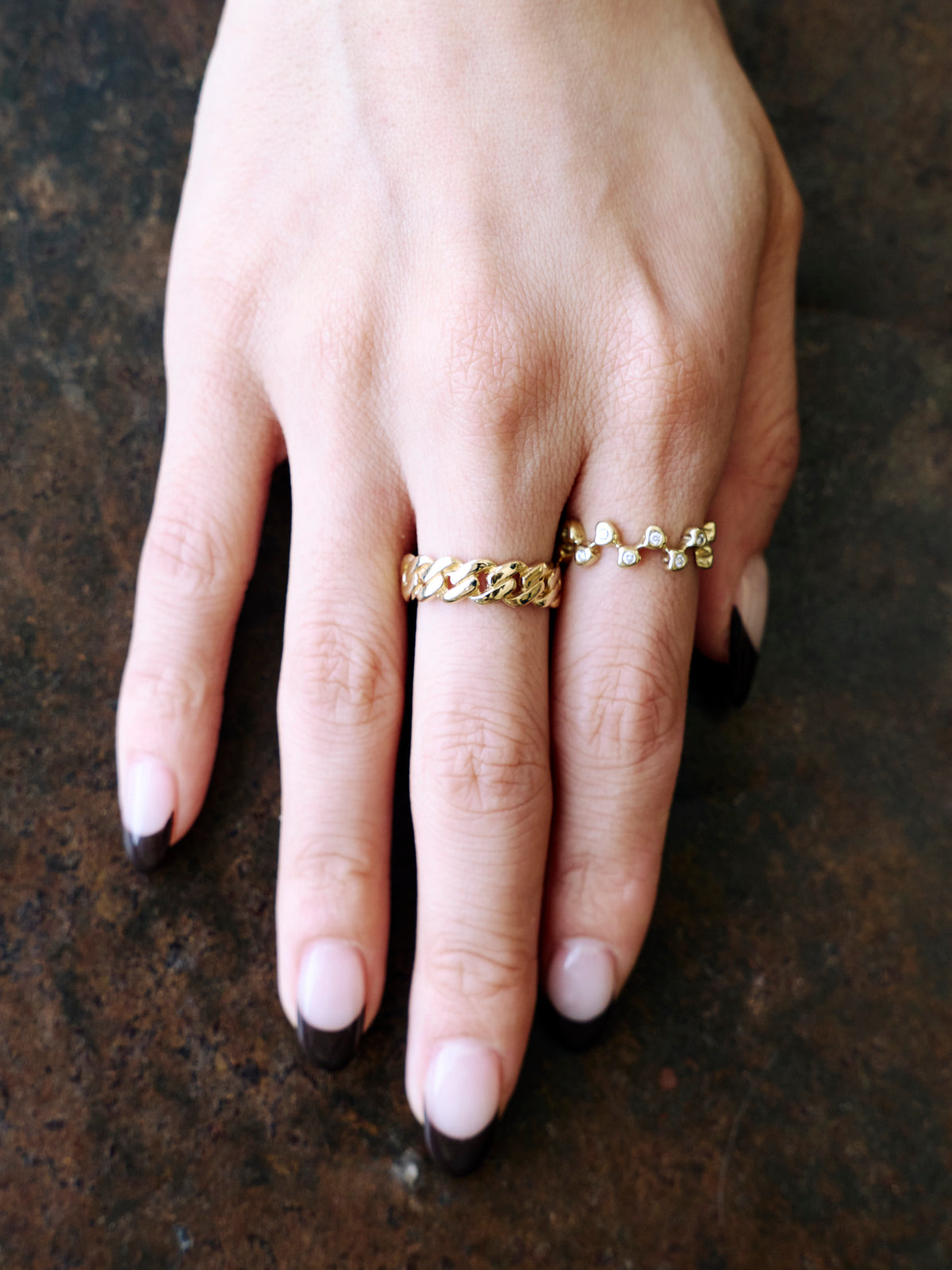 14K Gold Chain Ring (GDR-26006)