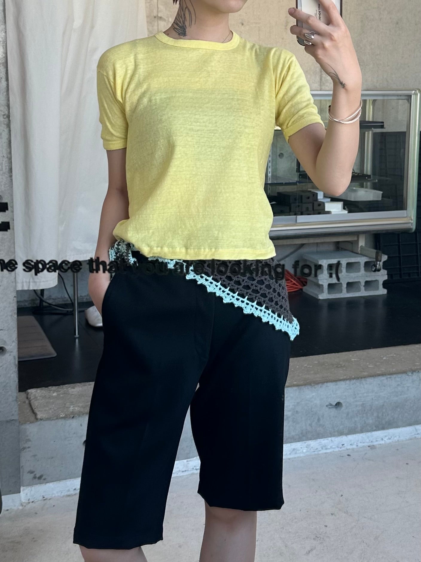 Cropped Pale Color T-Shirt