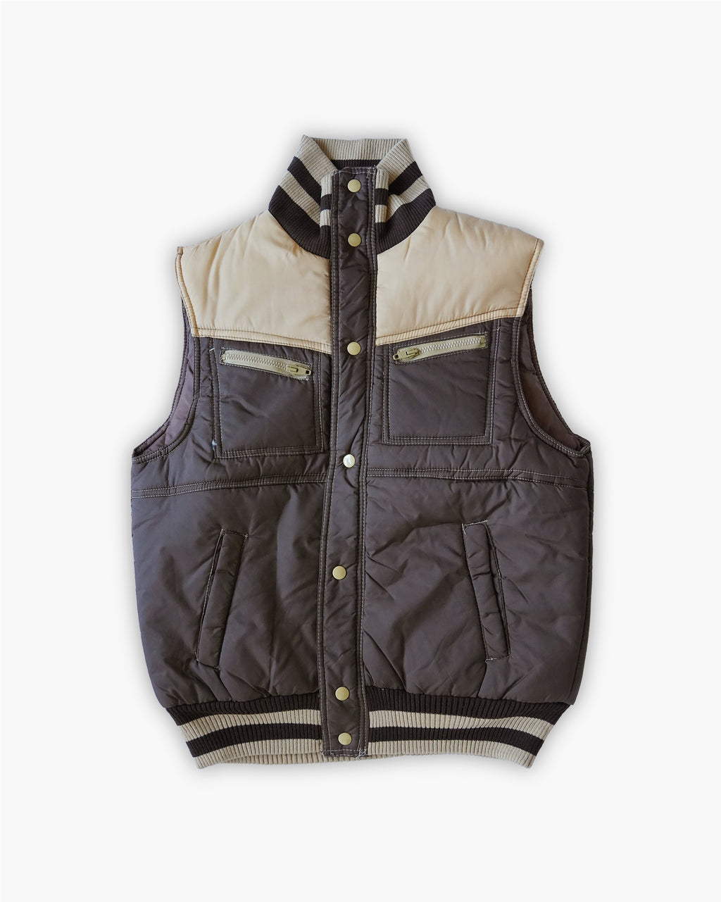 Two-Tone Padded Varsity Vest