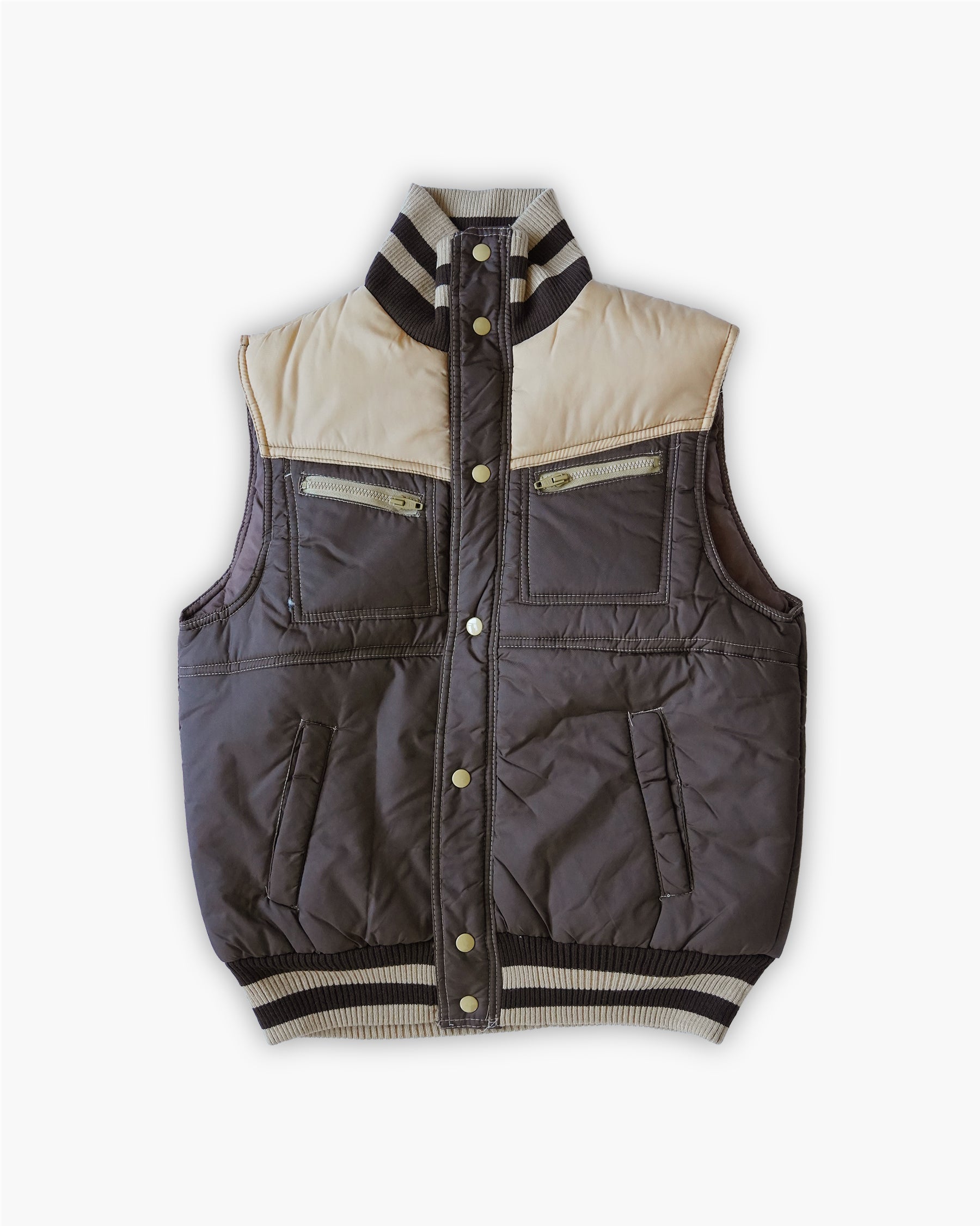 Two-Tone Padded Varsity Vest