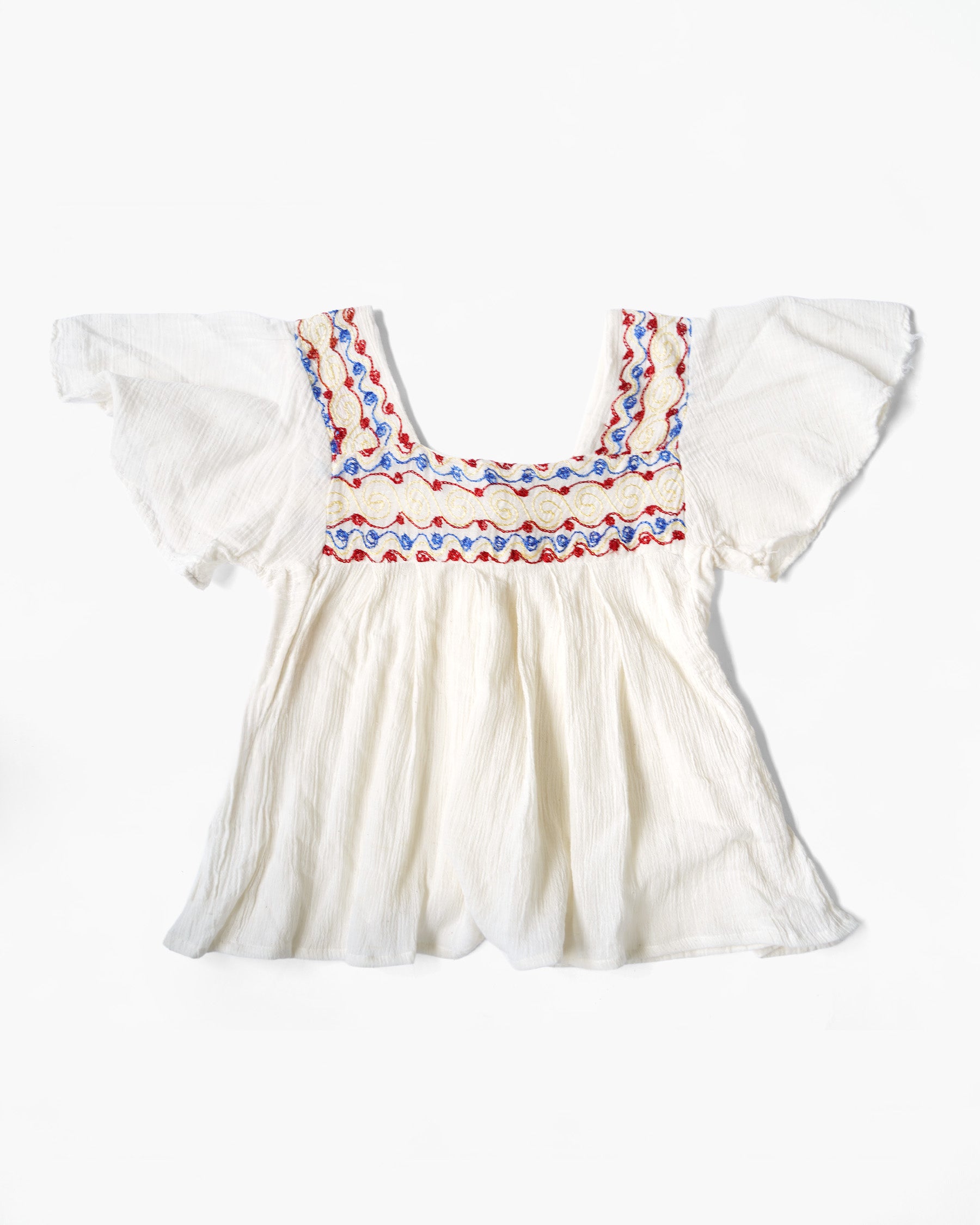 1970's Hand Embroidered Cotton Top