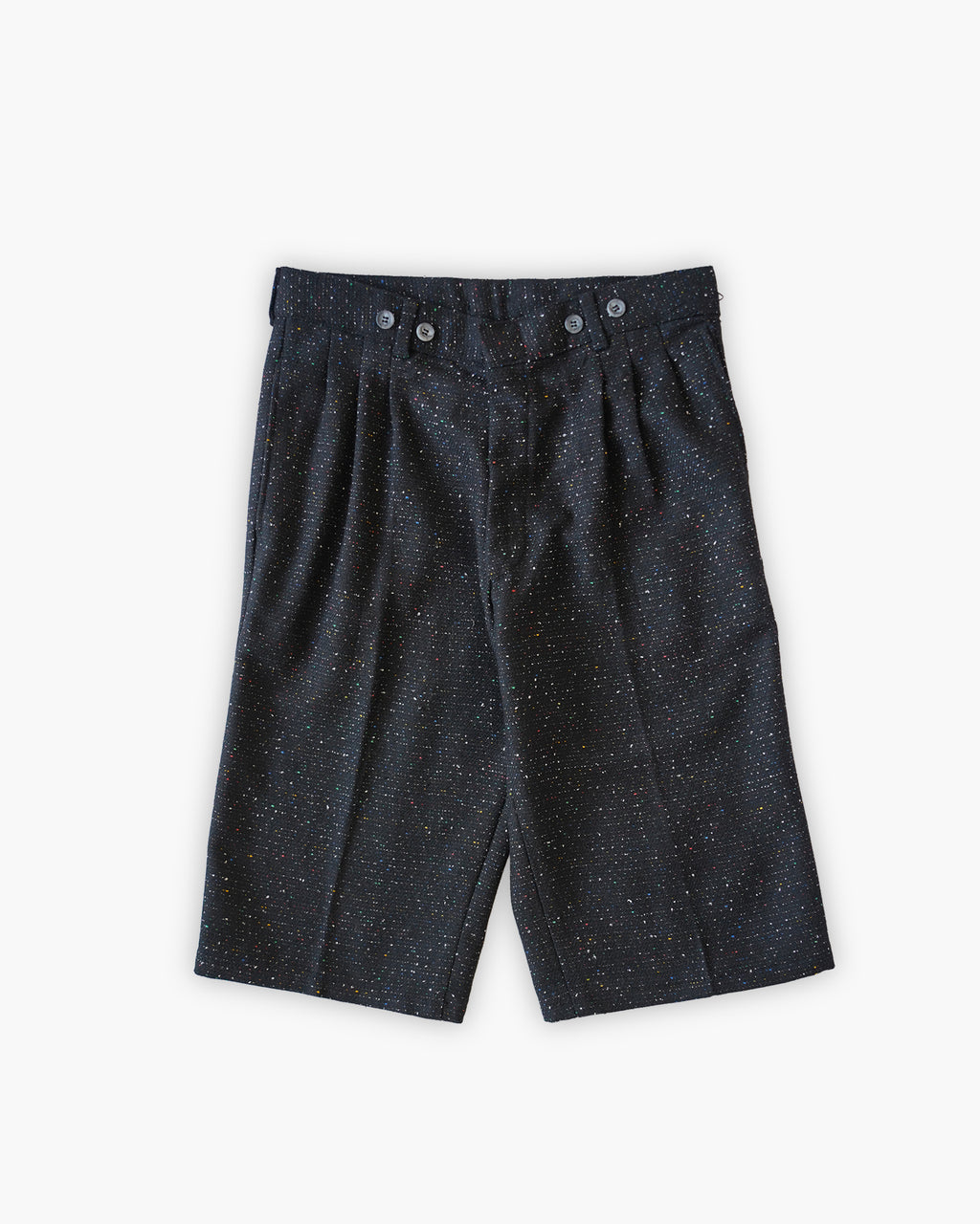 Black Nep Wool Blend Shorts