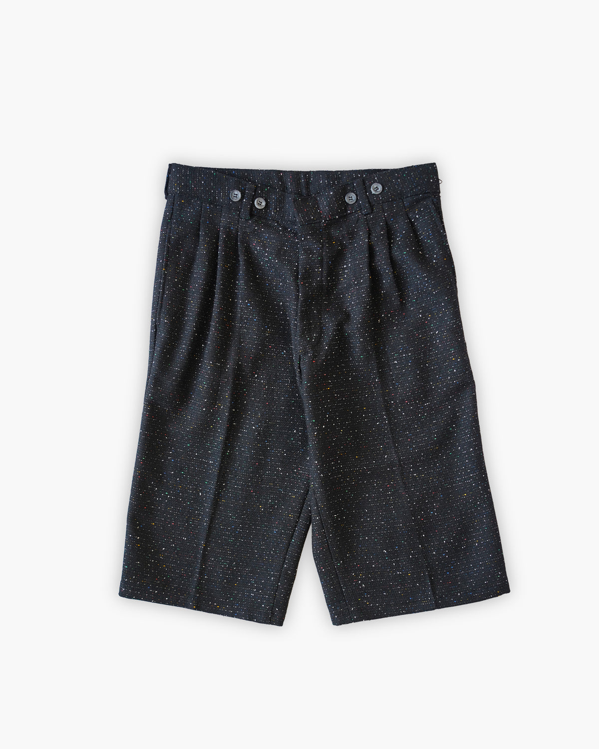 Black Nep Wool Blend Shorts