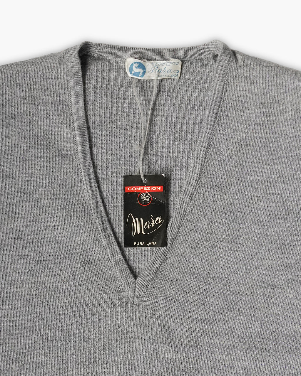 Acrylic Knit Vest - Gray