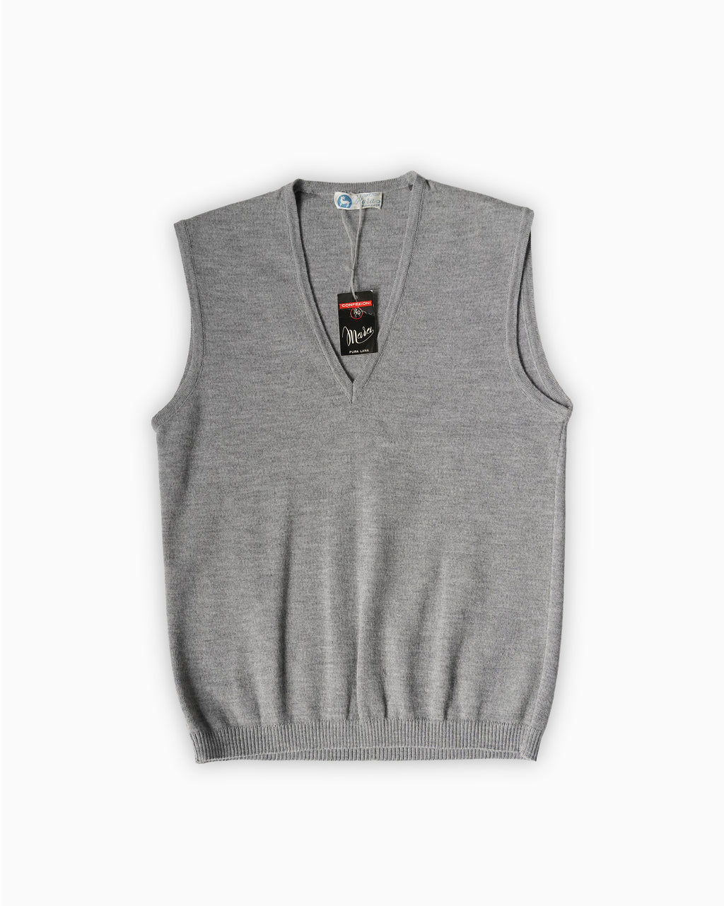 Acrylic Knit Vest - Gray