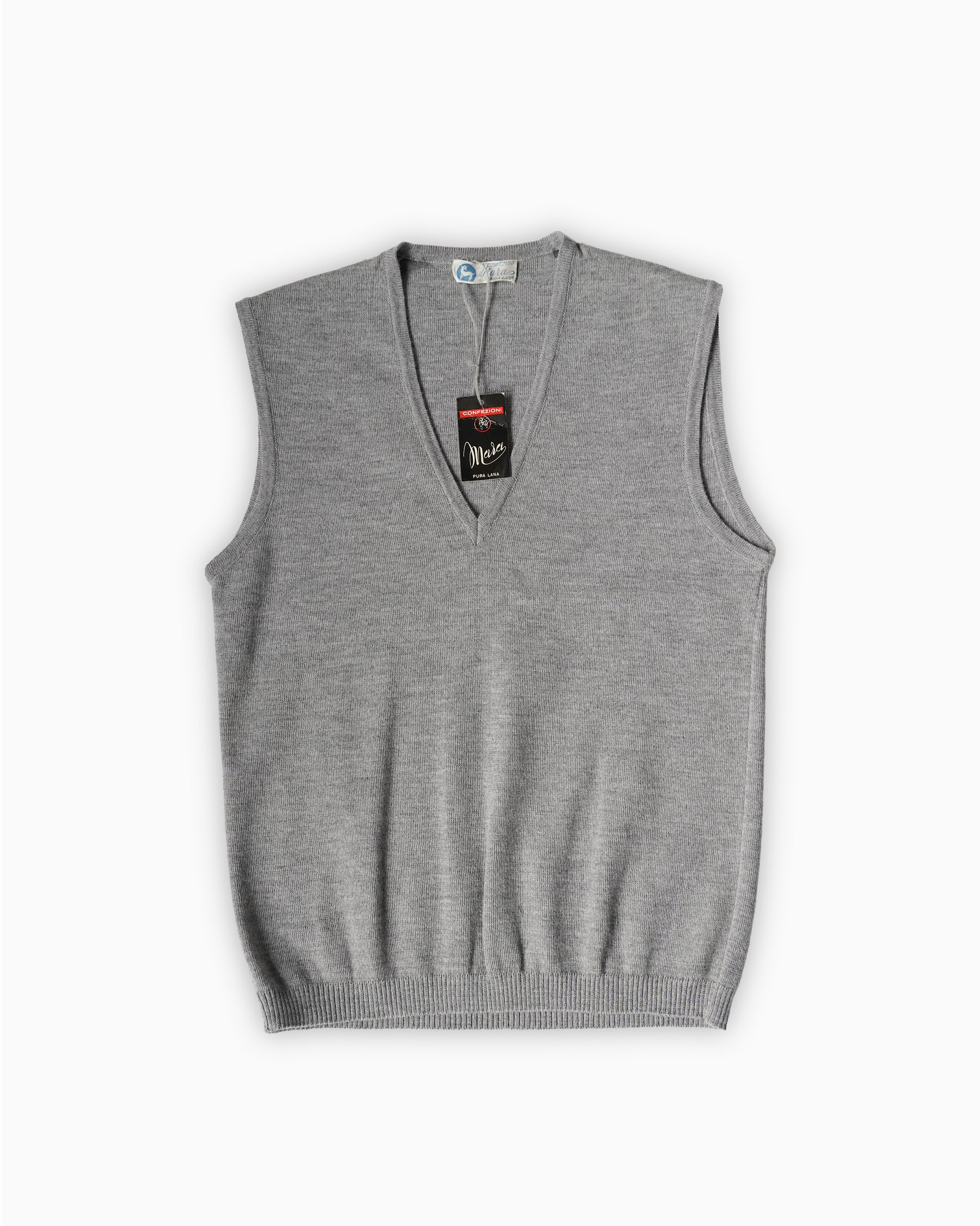 Acrylic Knit Vest - Gray