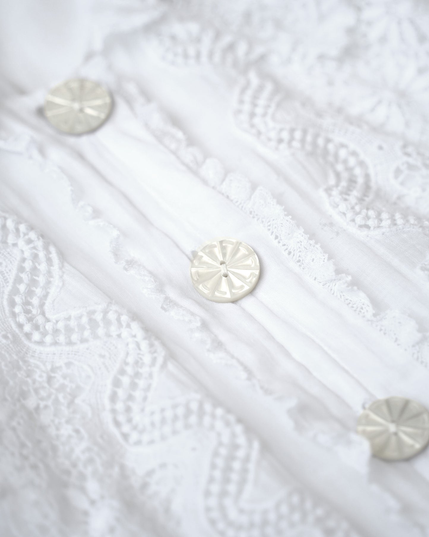 Lace Cotton Blouse Made in France