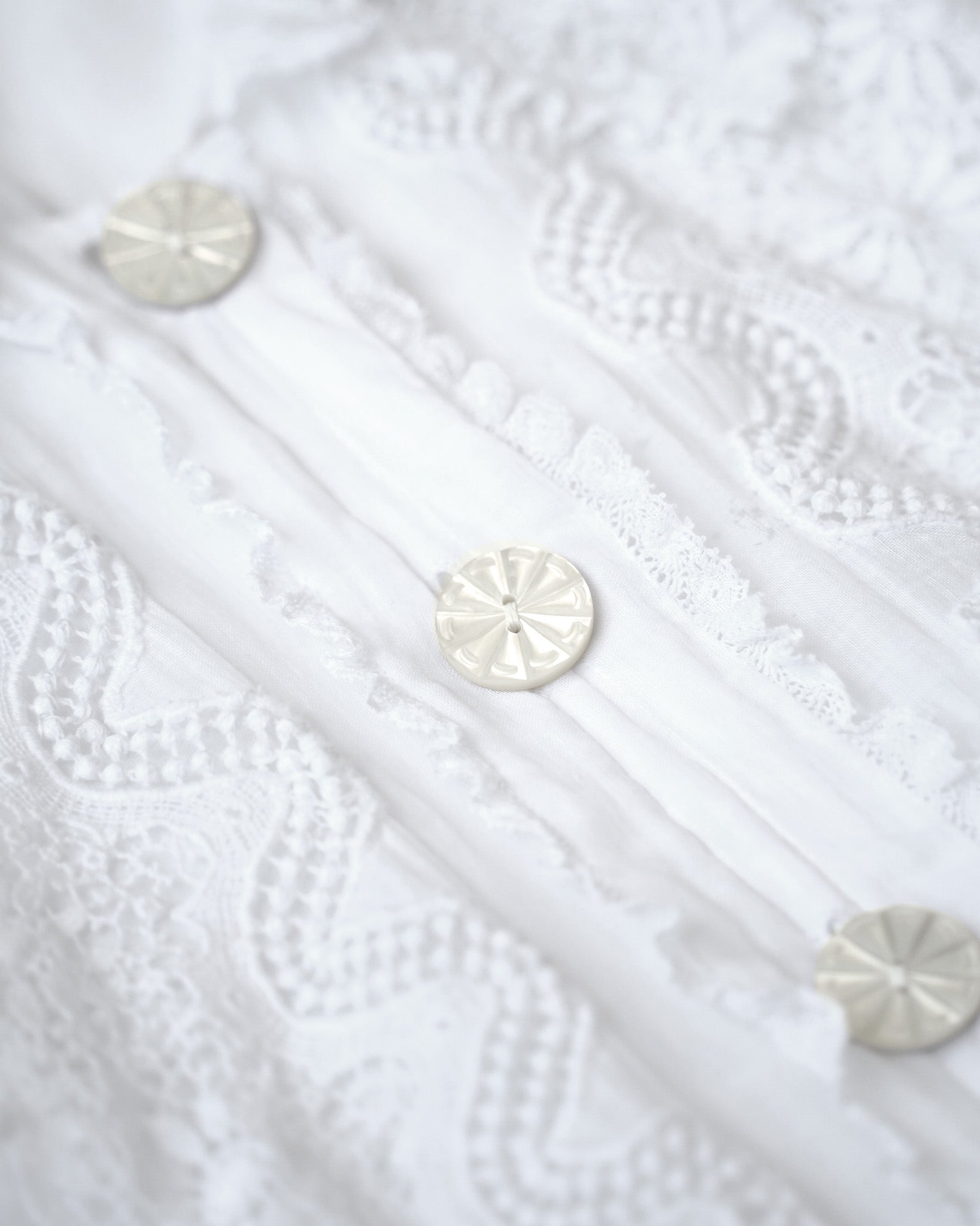 Lace Cotton Blouse Made in France