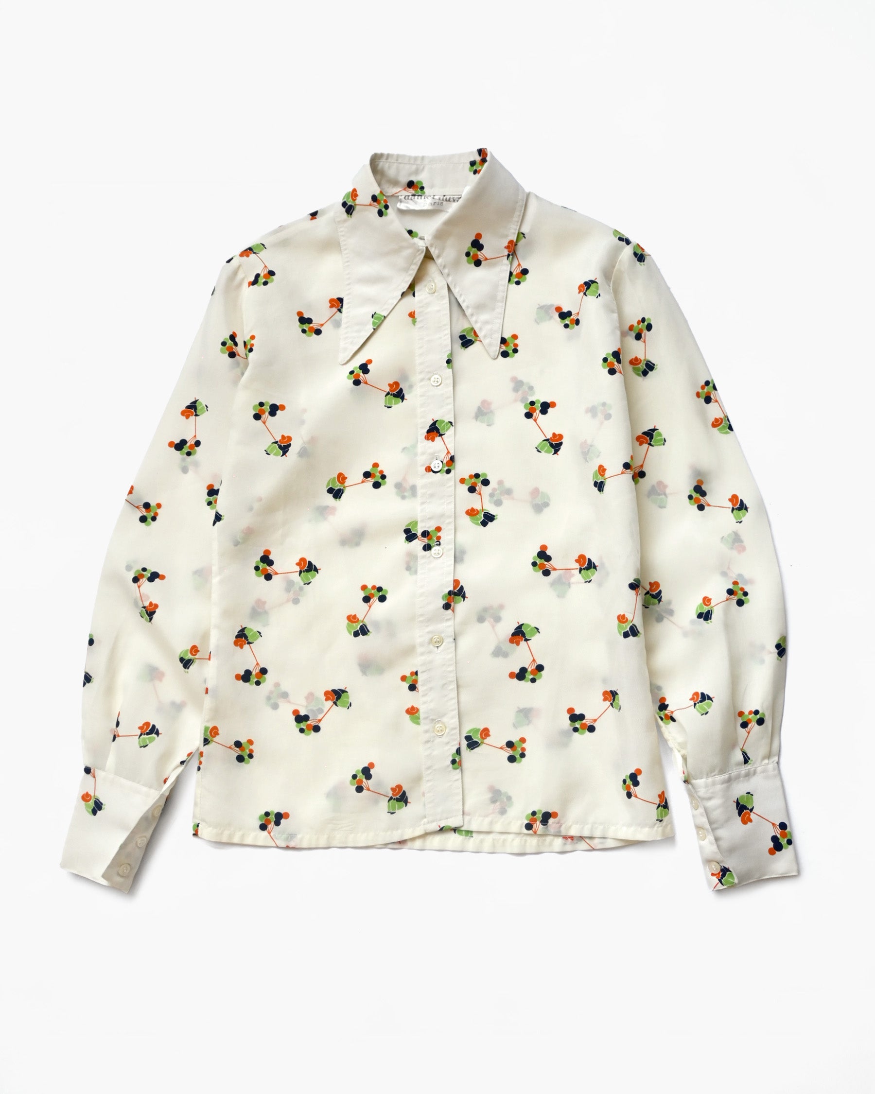 70's Printed Shirt Made in France