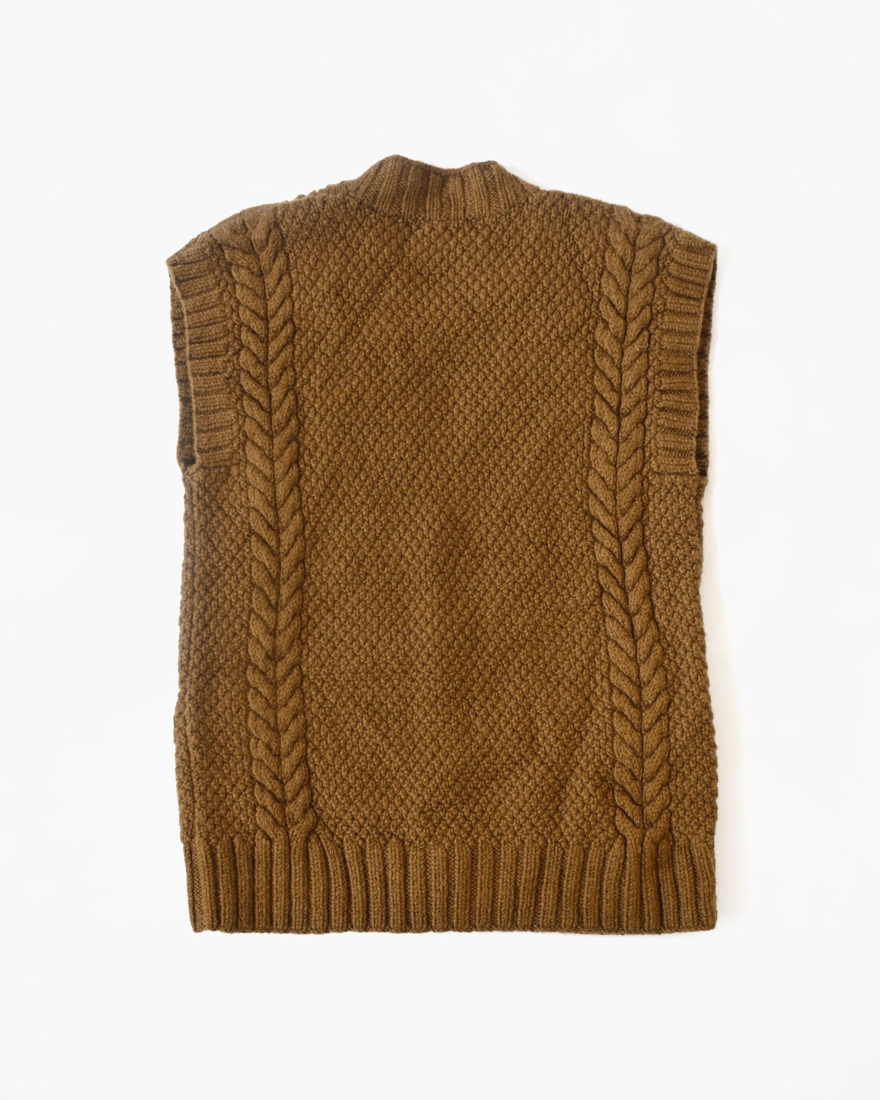 Wool Cable Knitted Vest