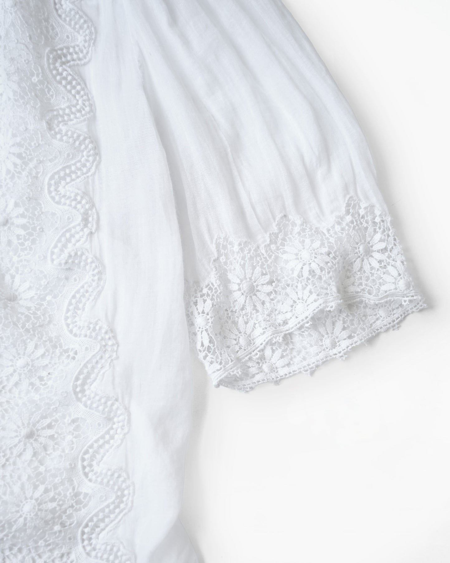 Lace Cotton Blouse Made in France