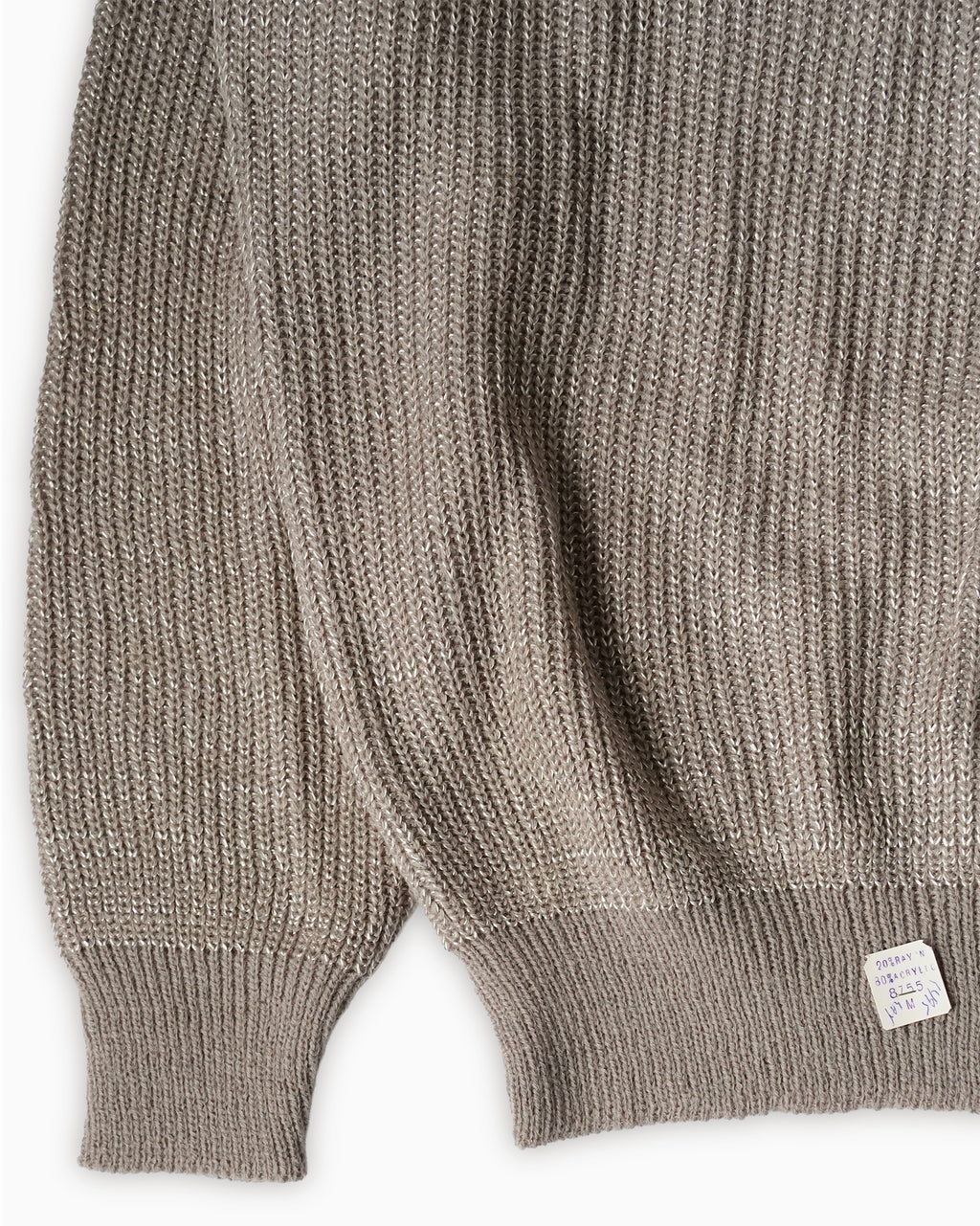 Shimmer Yarn V-Neck Rib Knit Sweater