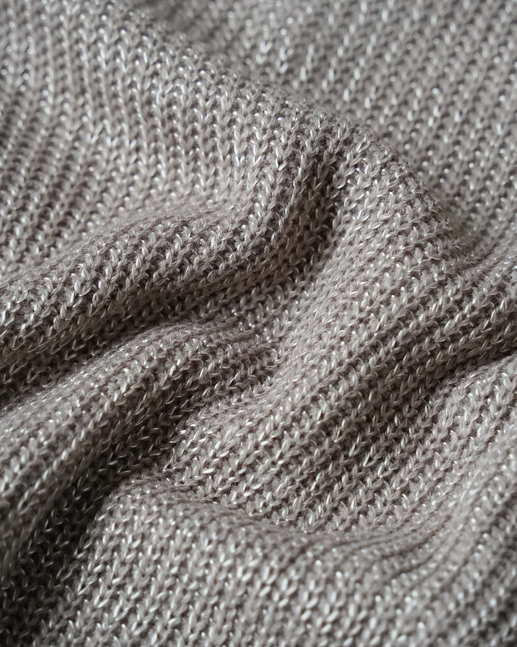 Shimmer Yarn V-Neck Rib Knit Sweater