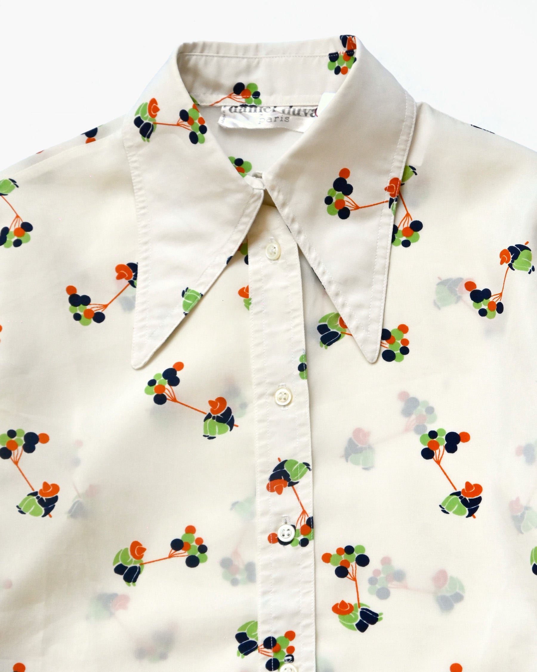 70's Printed Shirt Made in France