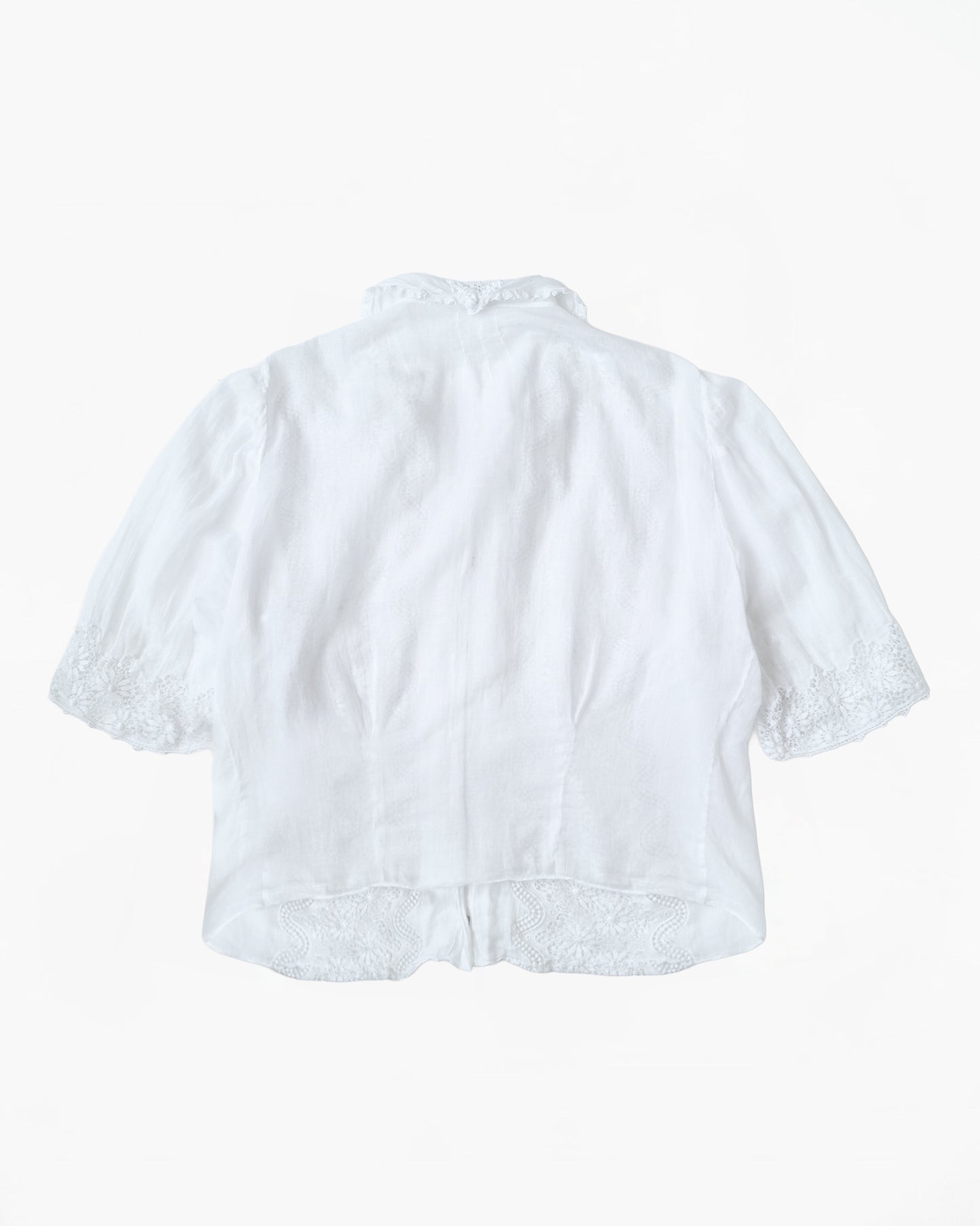 Lace Cotton Blouse Made in France