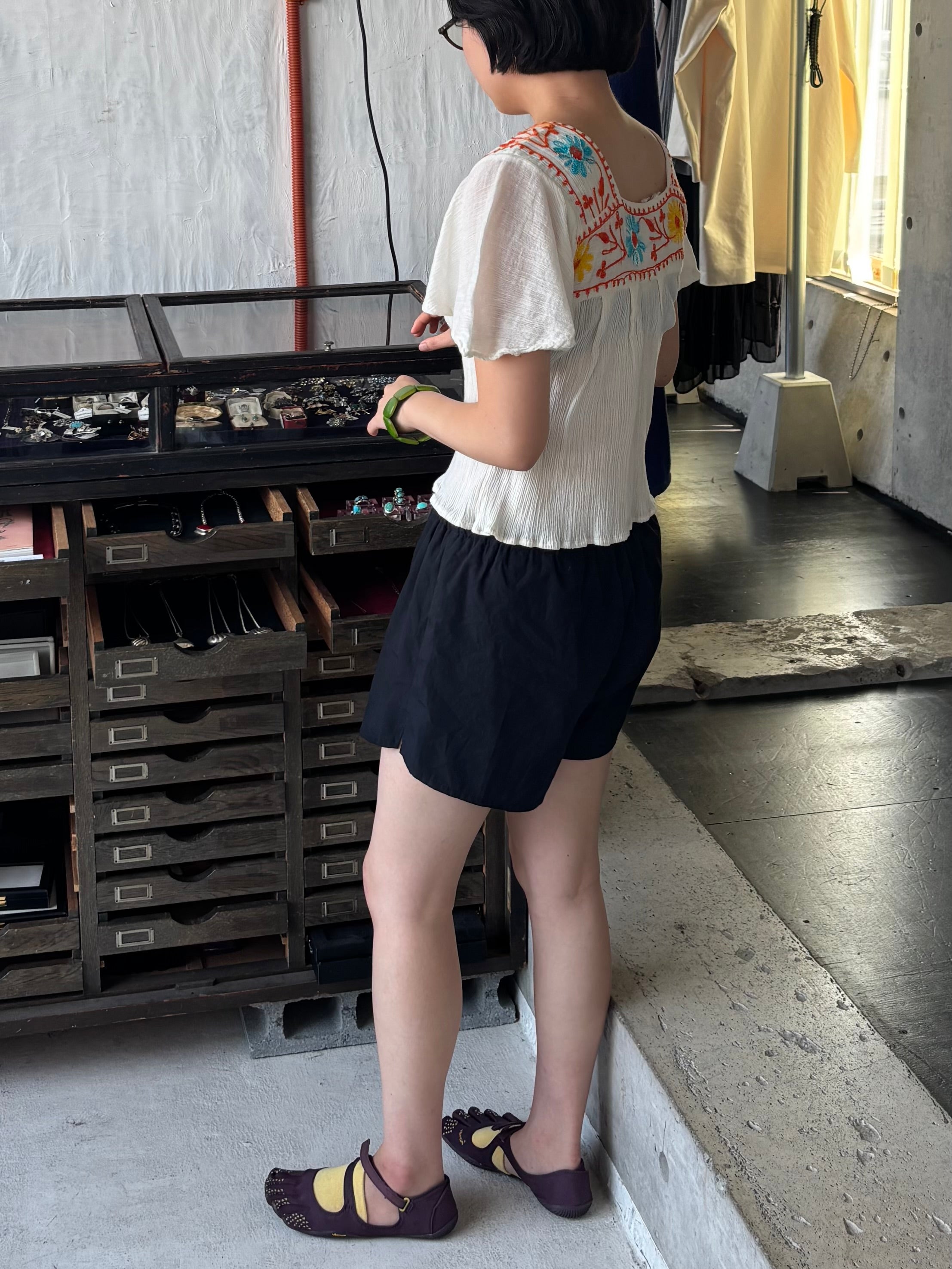 1970's Hand Embroidered Cotton Top