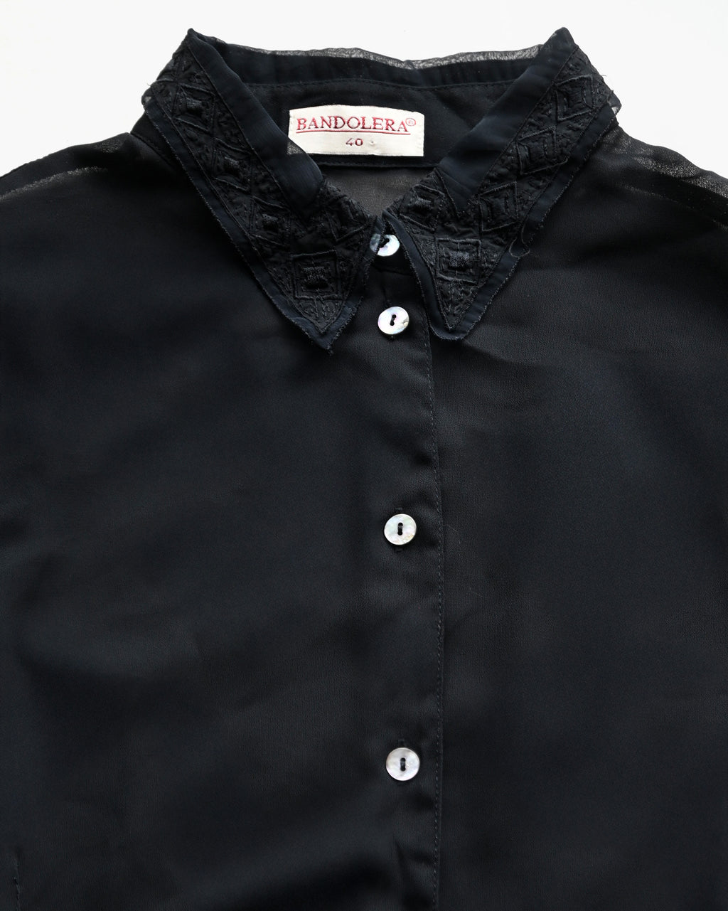 Embroidered Sheer Shirt