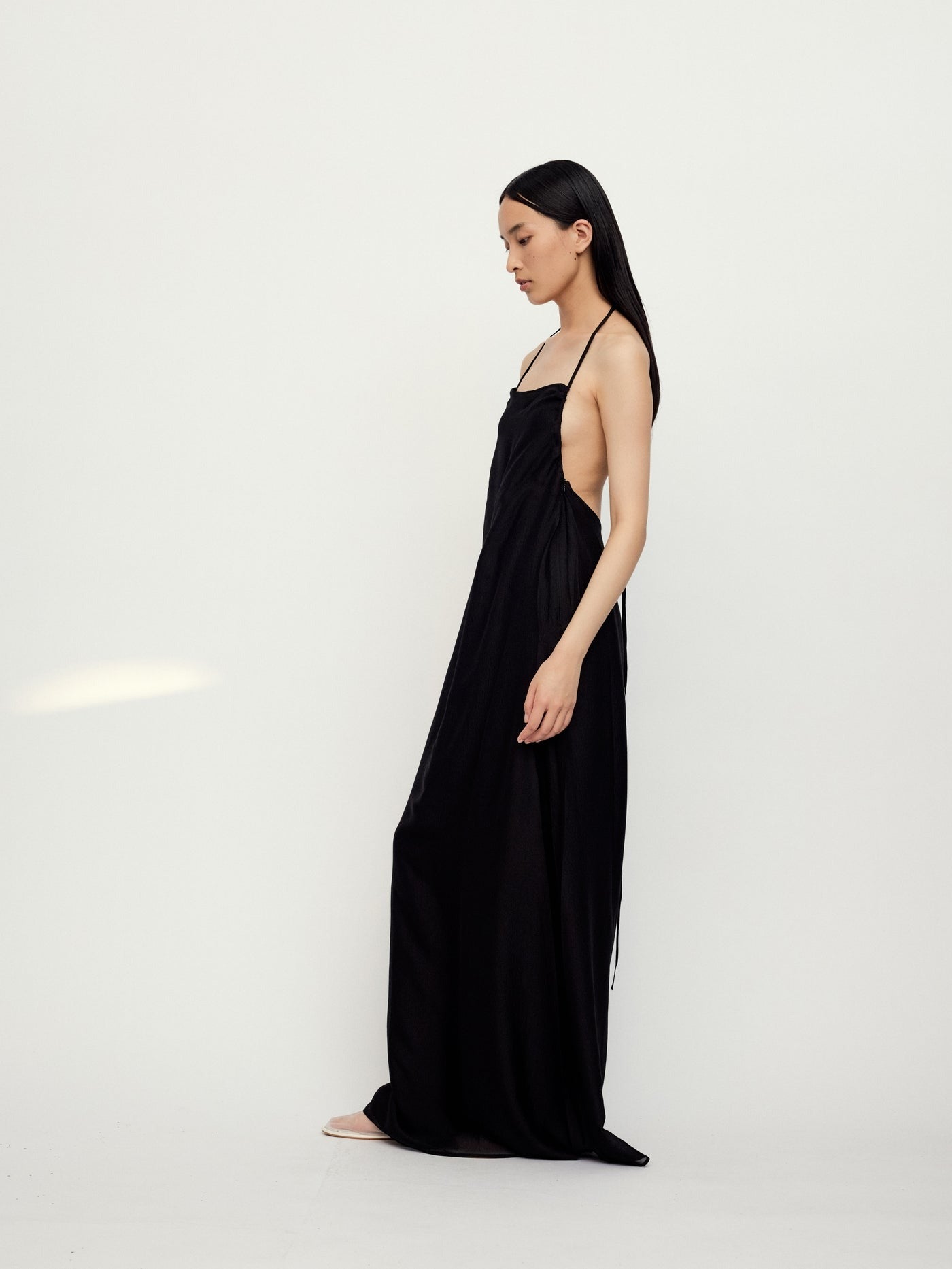 "RUOHAN" JET BLACK LENA DRESS