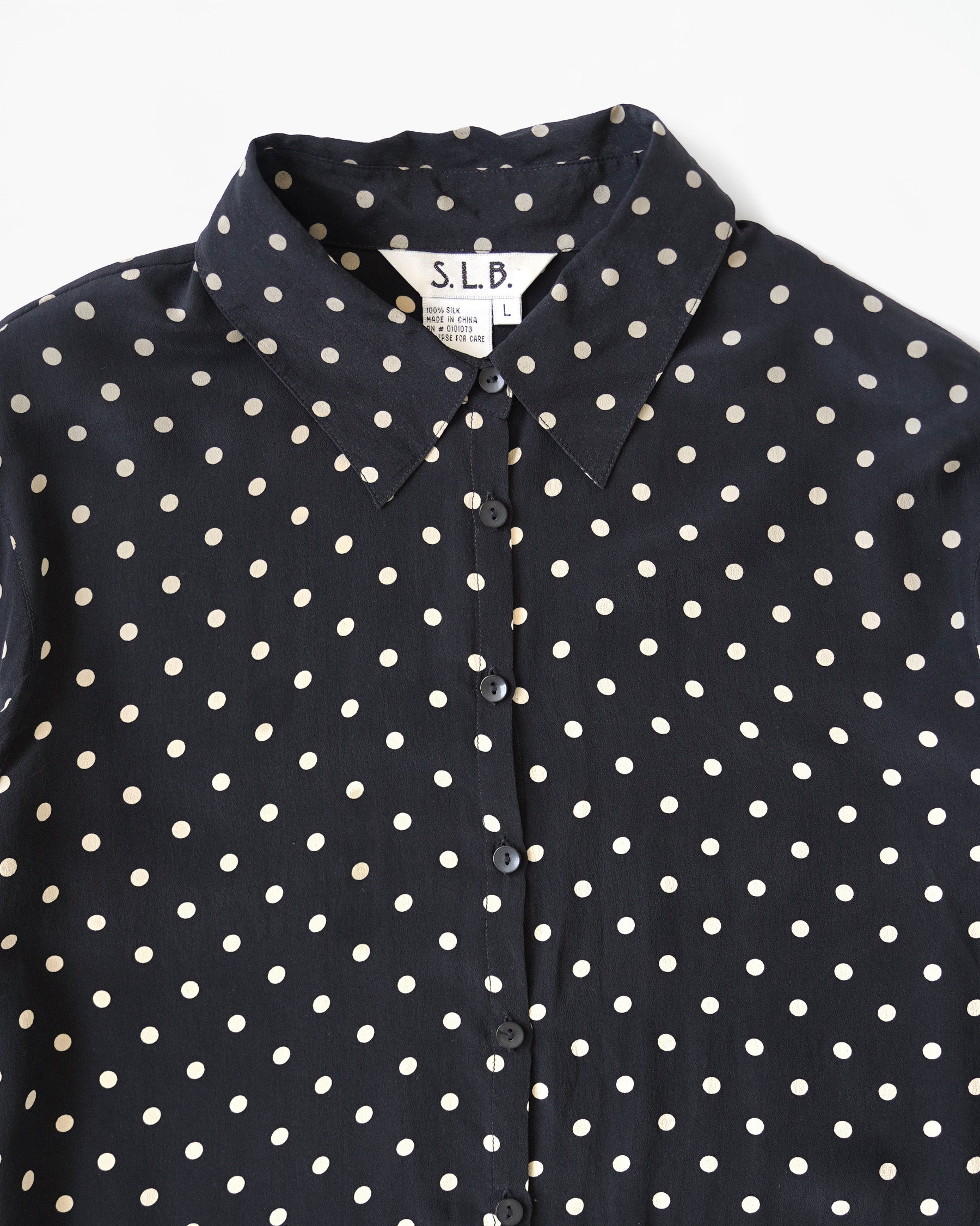 100% Silk Polka Dot Shirt