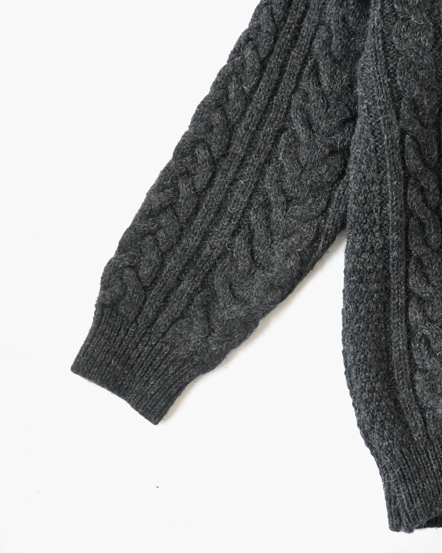 Cable Zip-up Knit Pullover