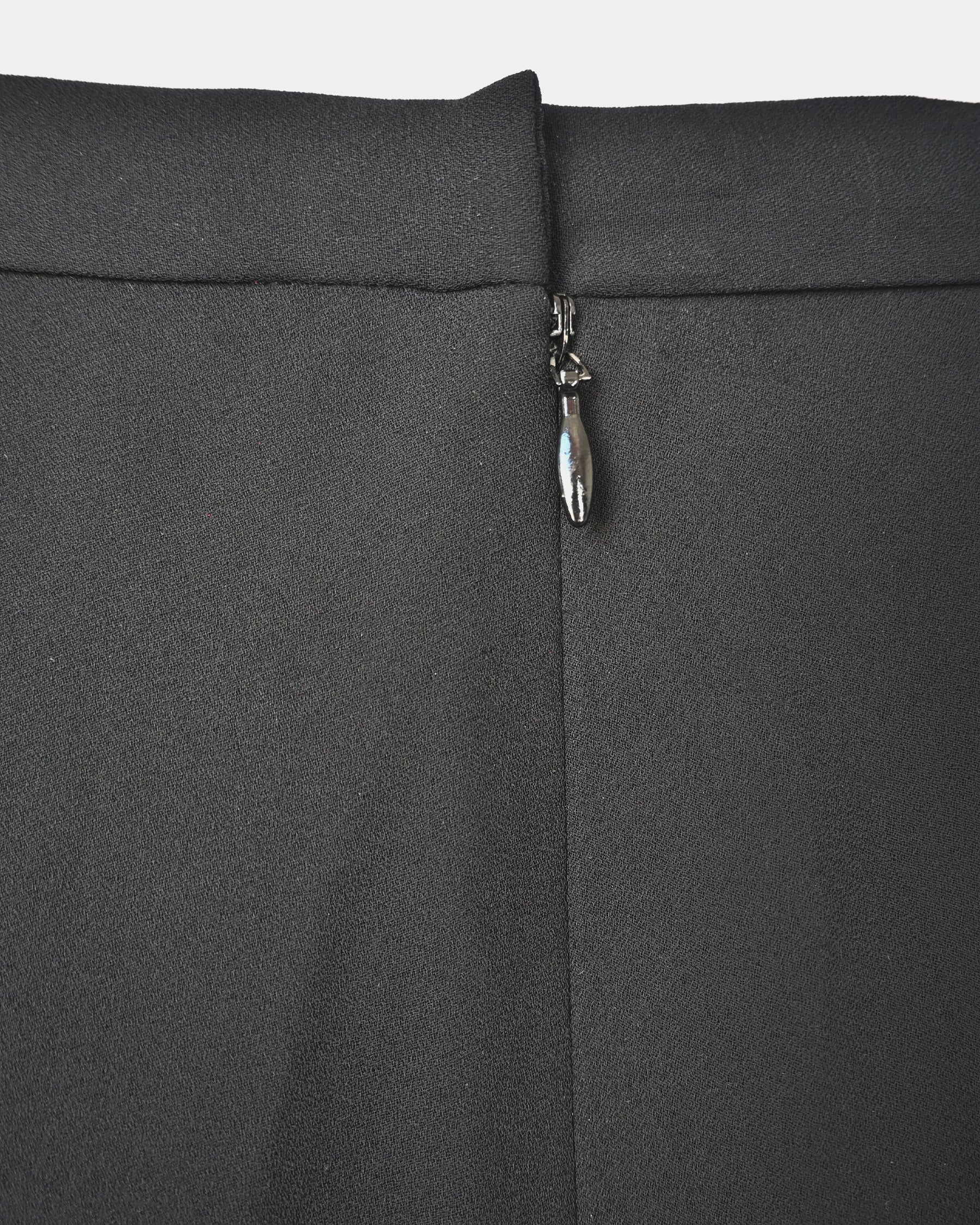 Acetate Black Long Skirt - Flair
