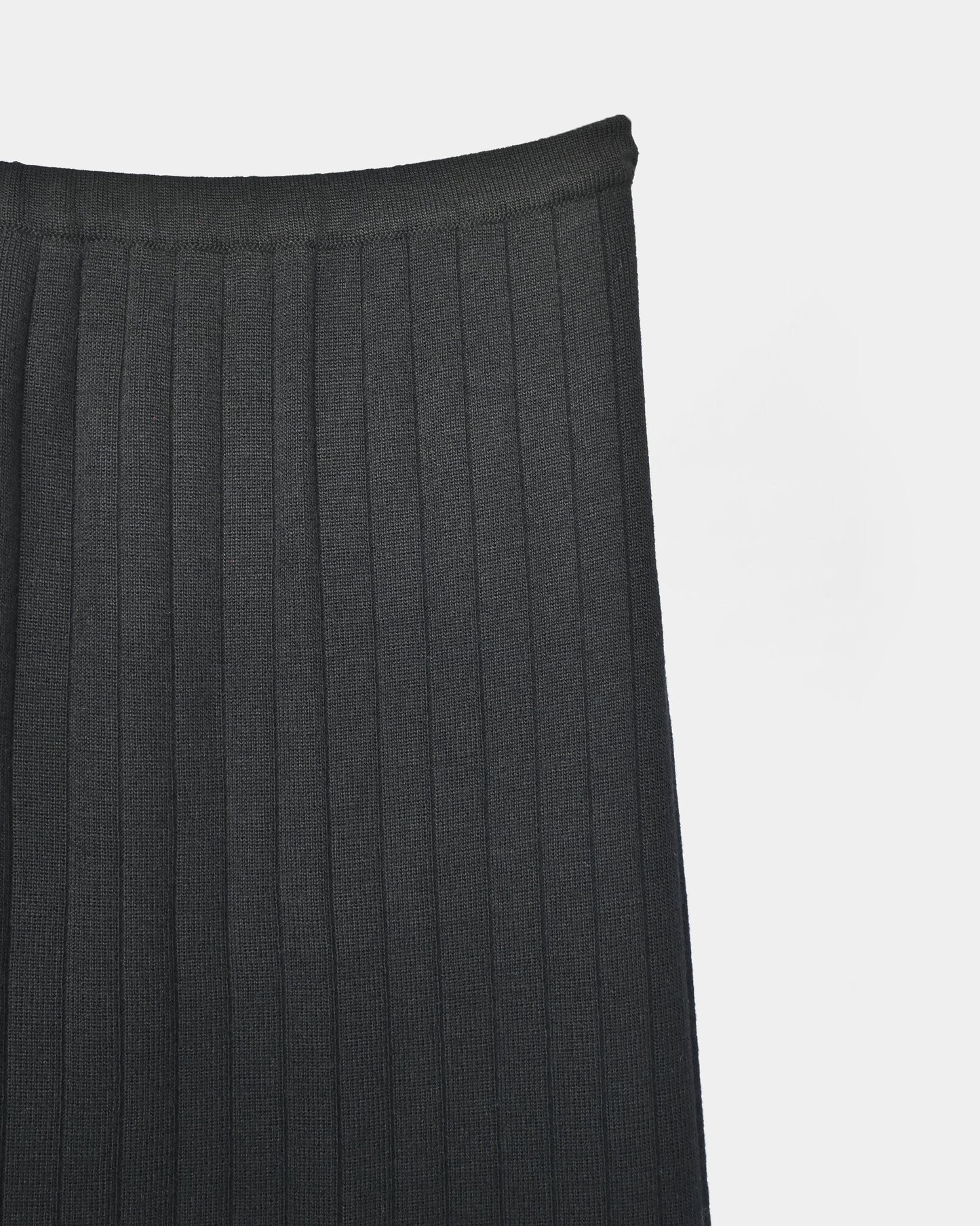 Black Knit Long Skirt