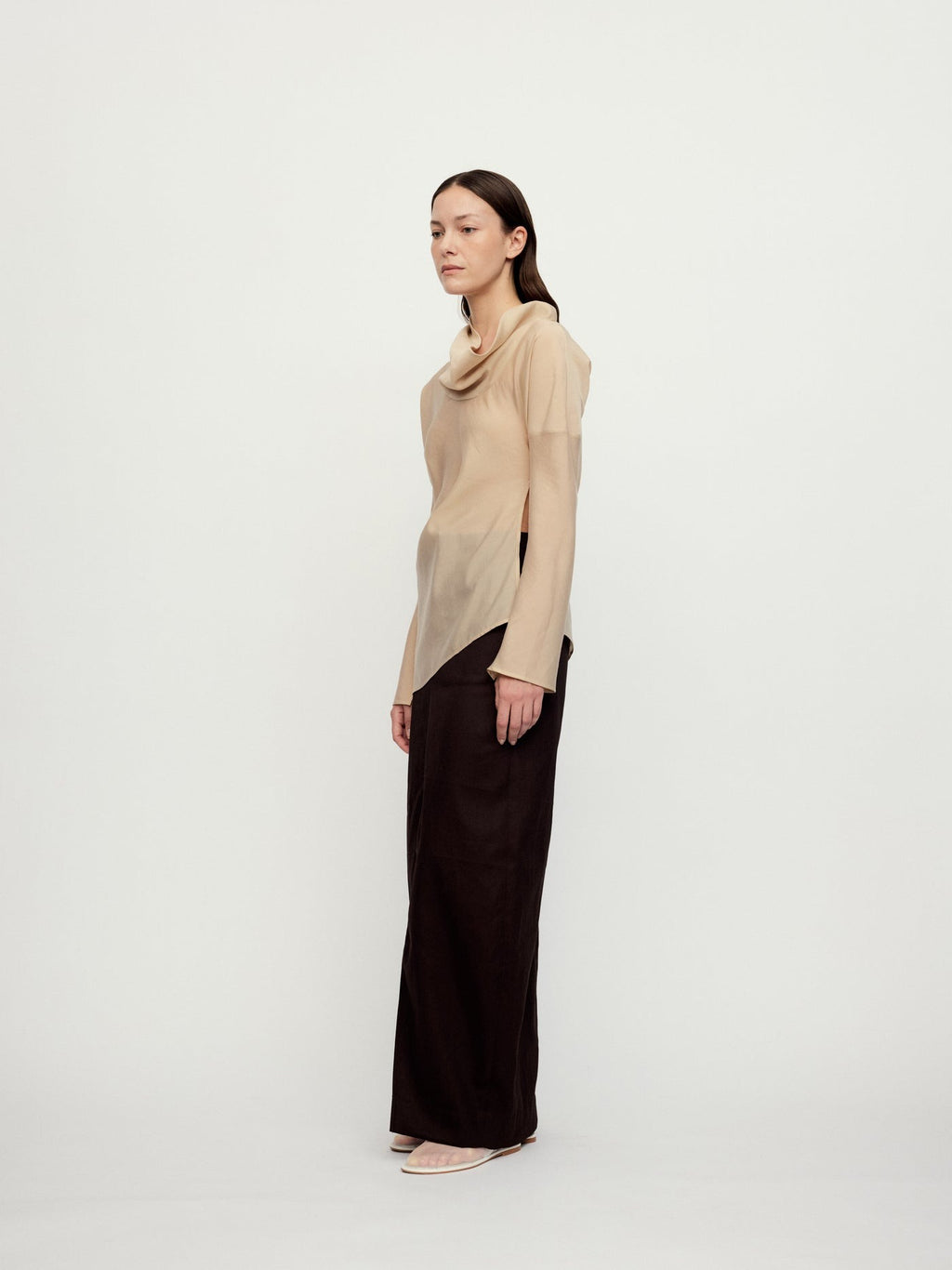 "RUOHAN" LIGHT CAMEL CIELO TOP