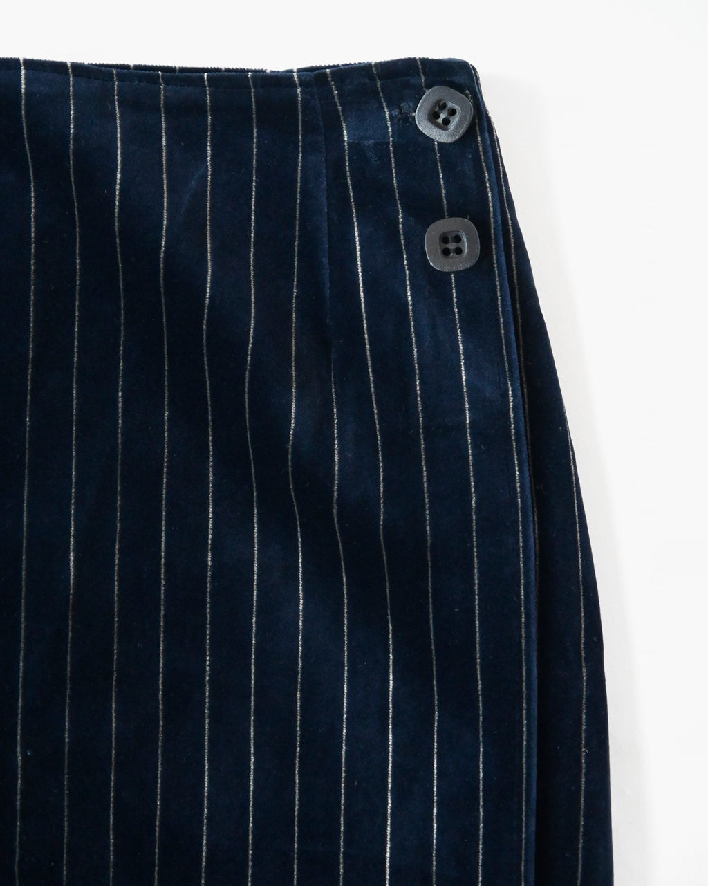 Velour Striped Mini Wrap Skirt
