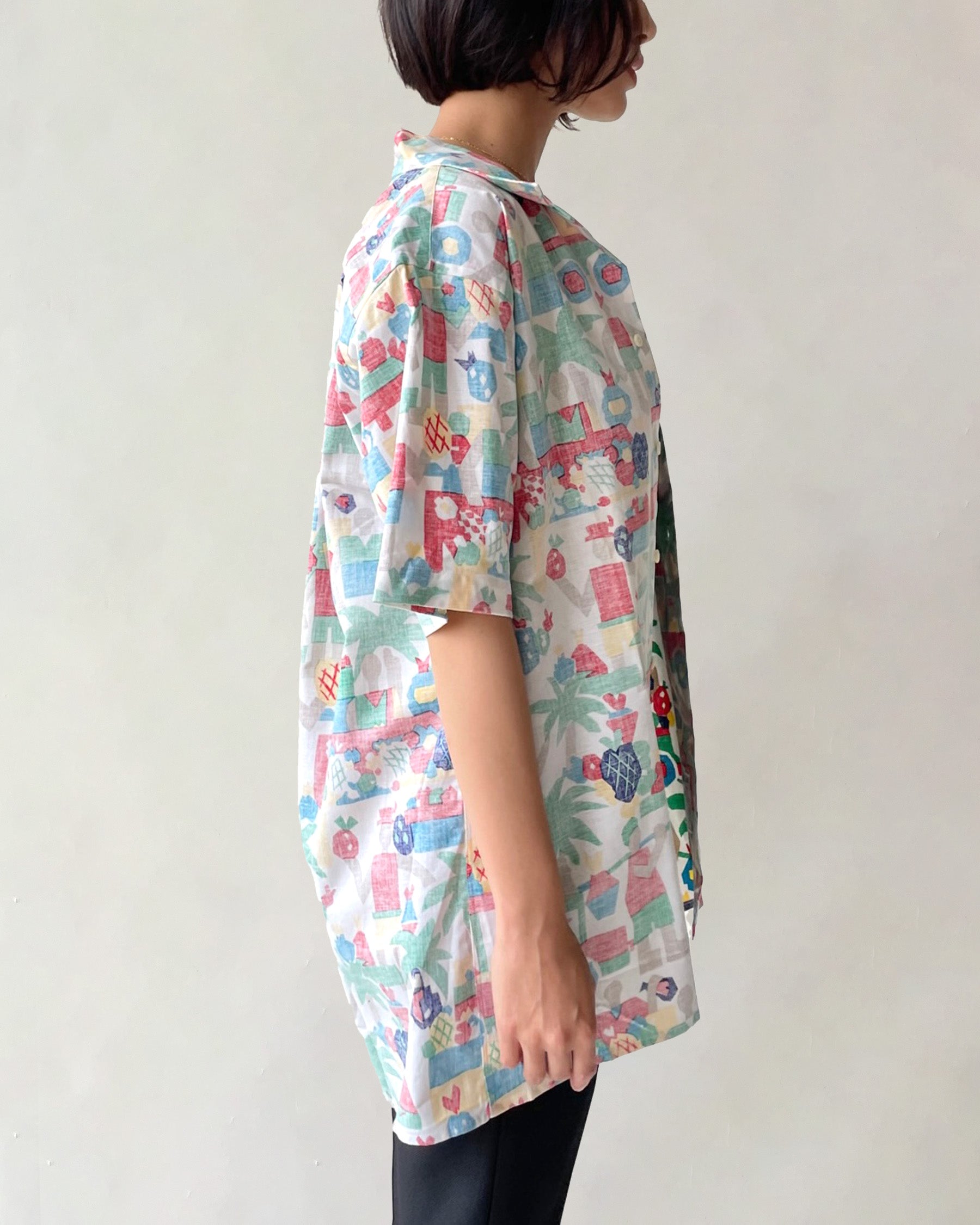70's Patterned Cotton S/S Shirts
