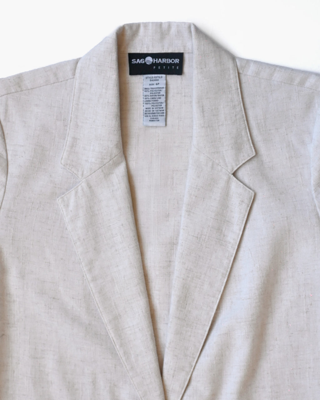 Single-Button Linen Blend Jacket