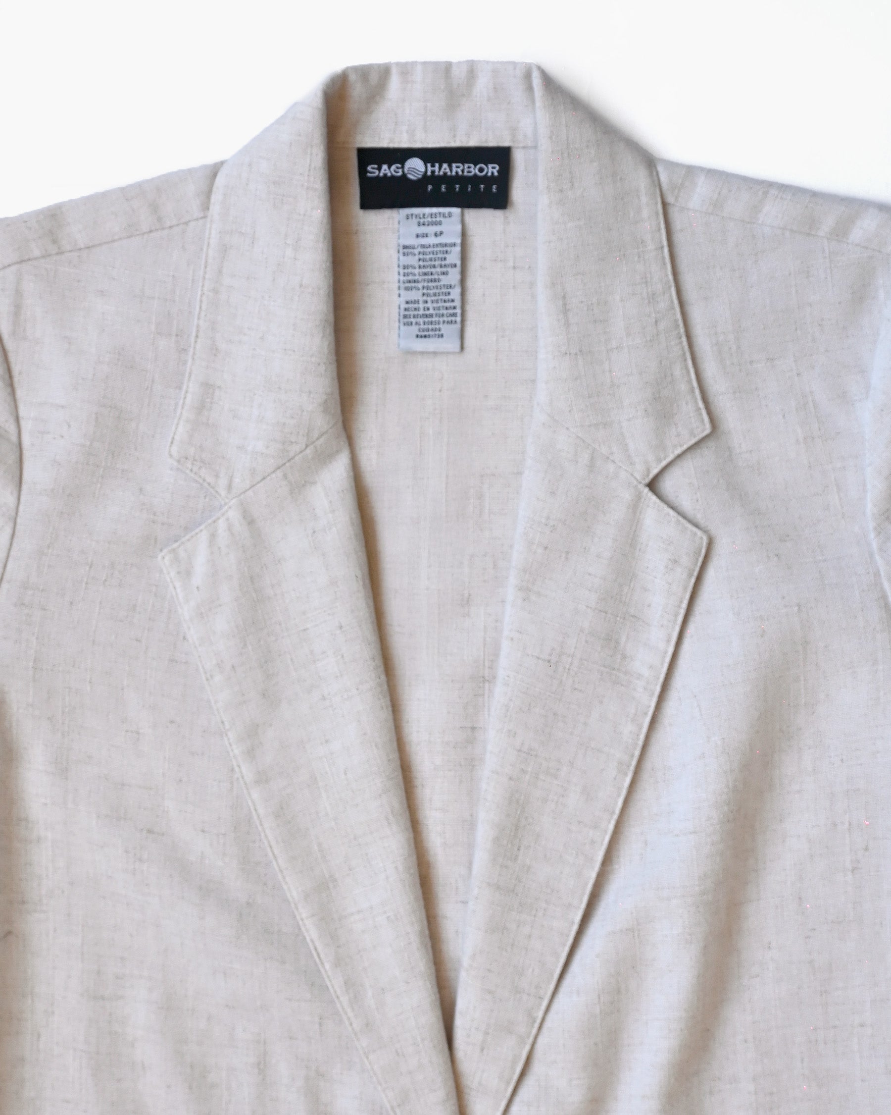 Single-Button Linen Blend Jacket