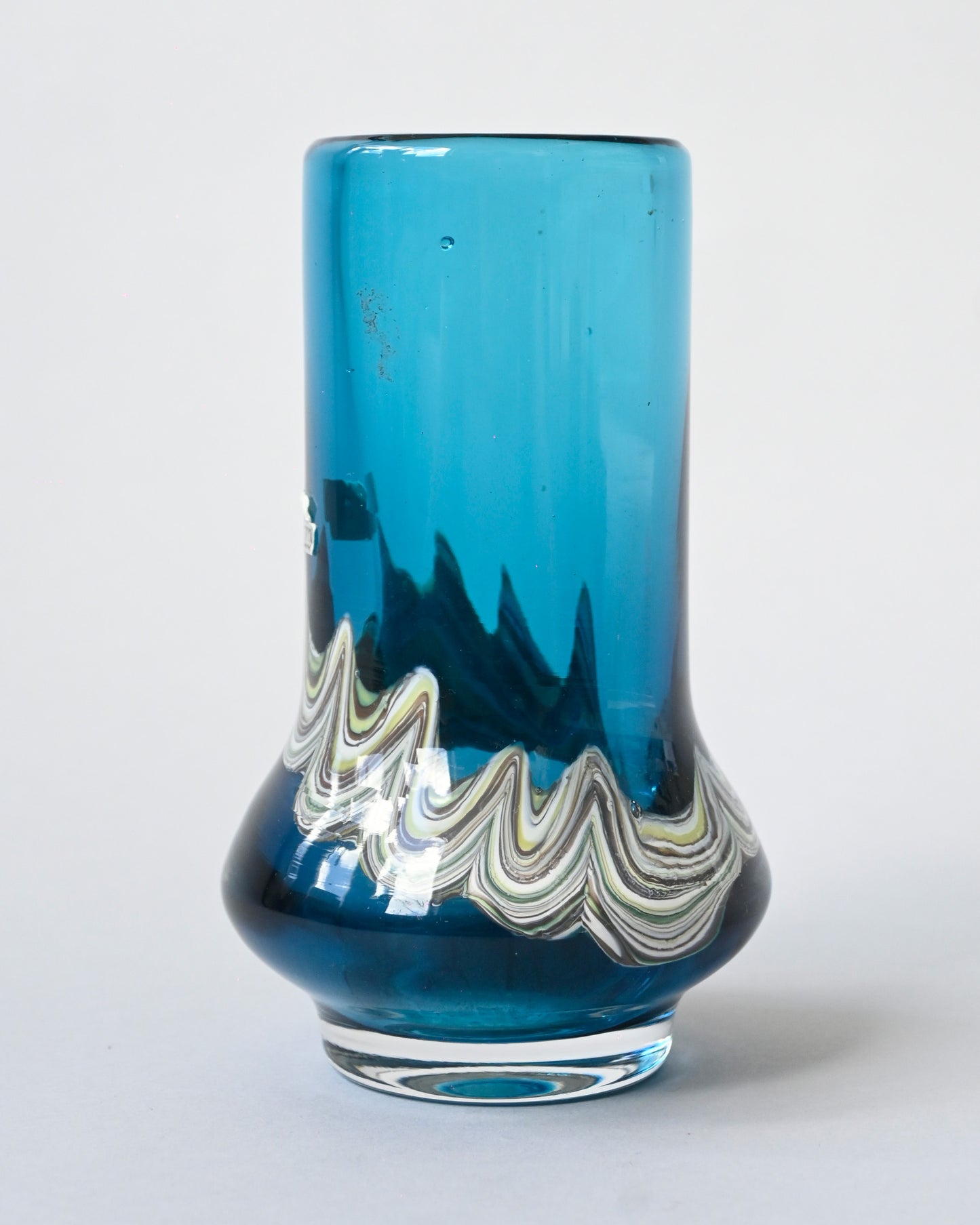 50-80s Glass Cristal Blue Vase