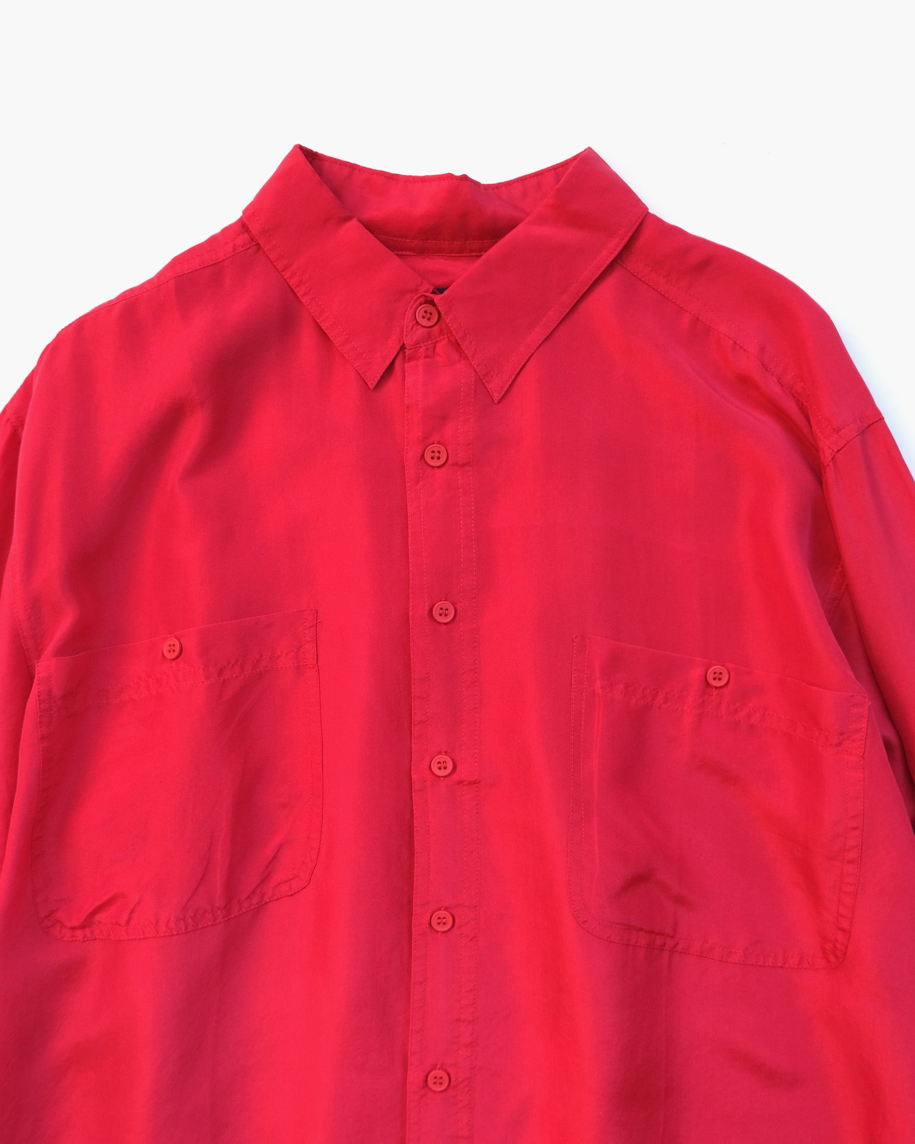N.O.S  100% Silk Shirts - Red