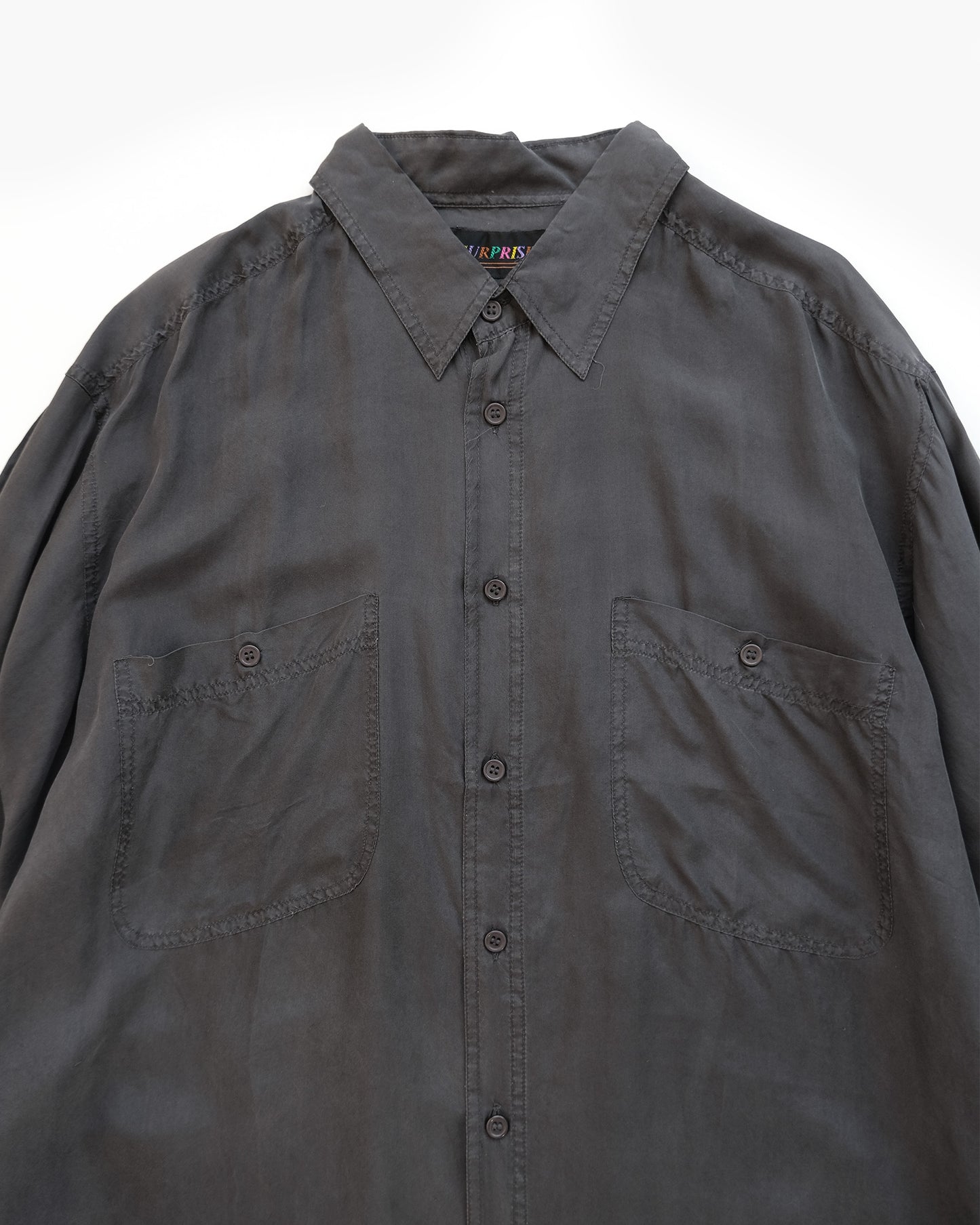 N.O.S  100% Silk Shirts - Charcoal