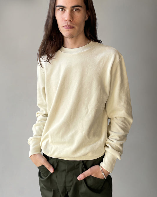 Cotton Velour Sweatshirts - White