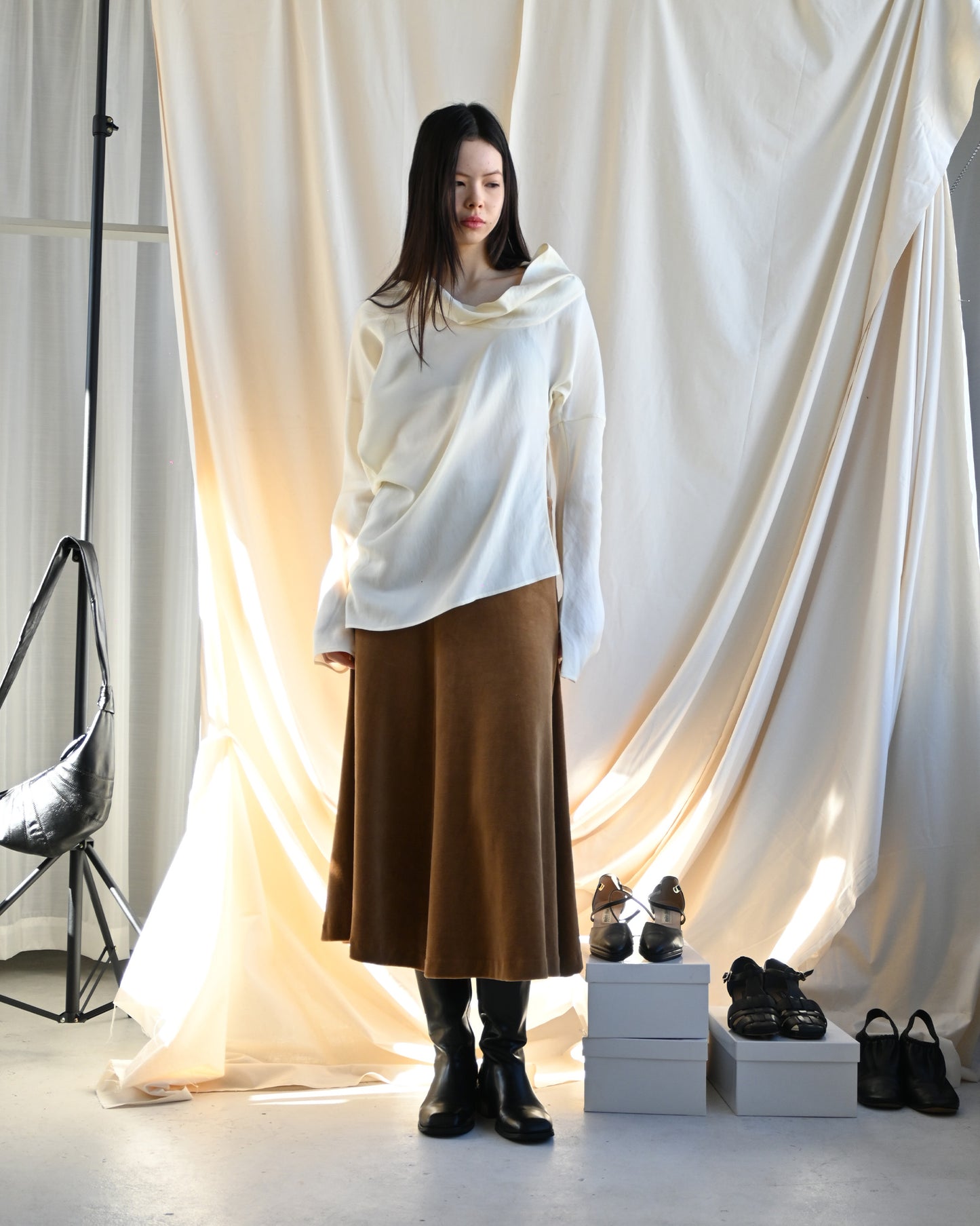 Velour Skirt - Brown