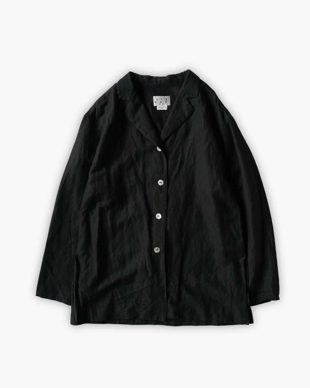 Linen Rayon Open Collar Jacket