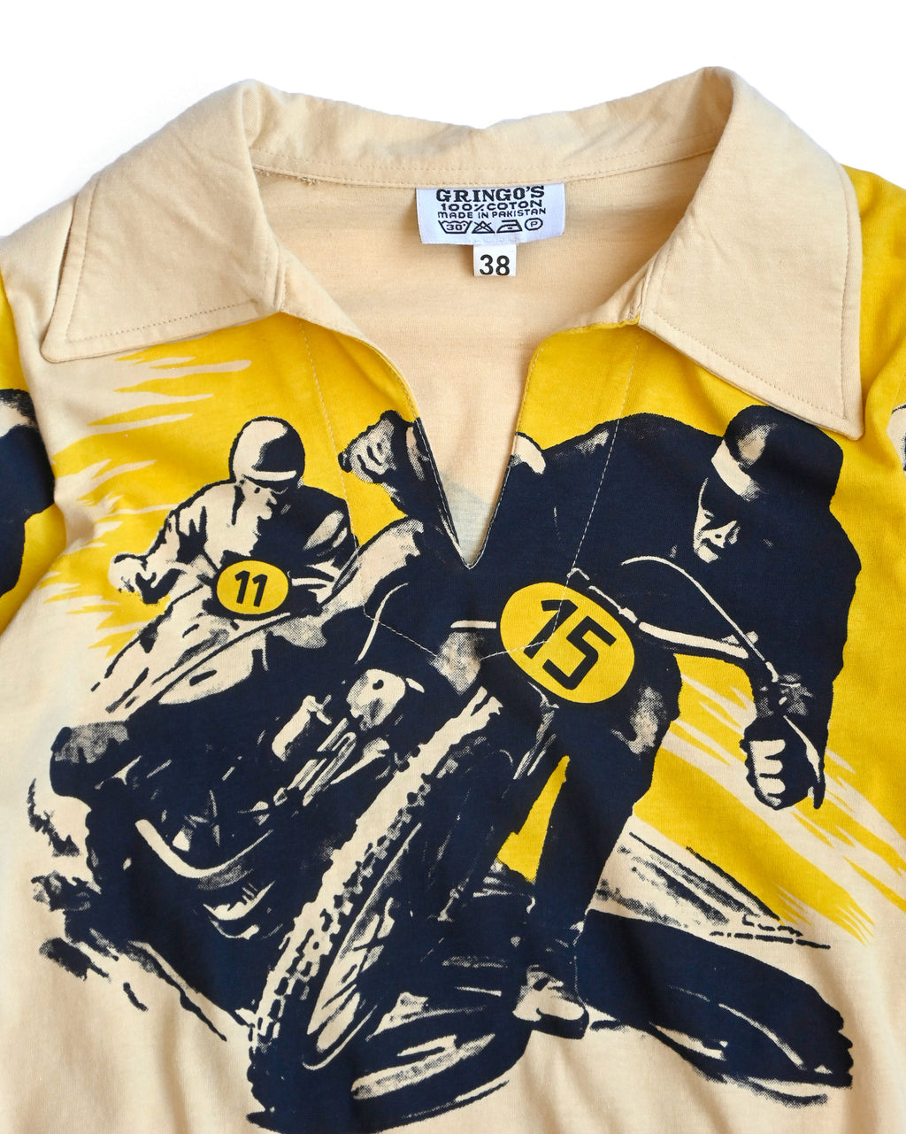70's Art Printed S/S Cotton Polo