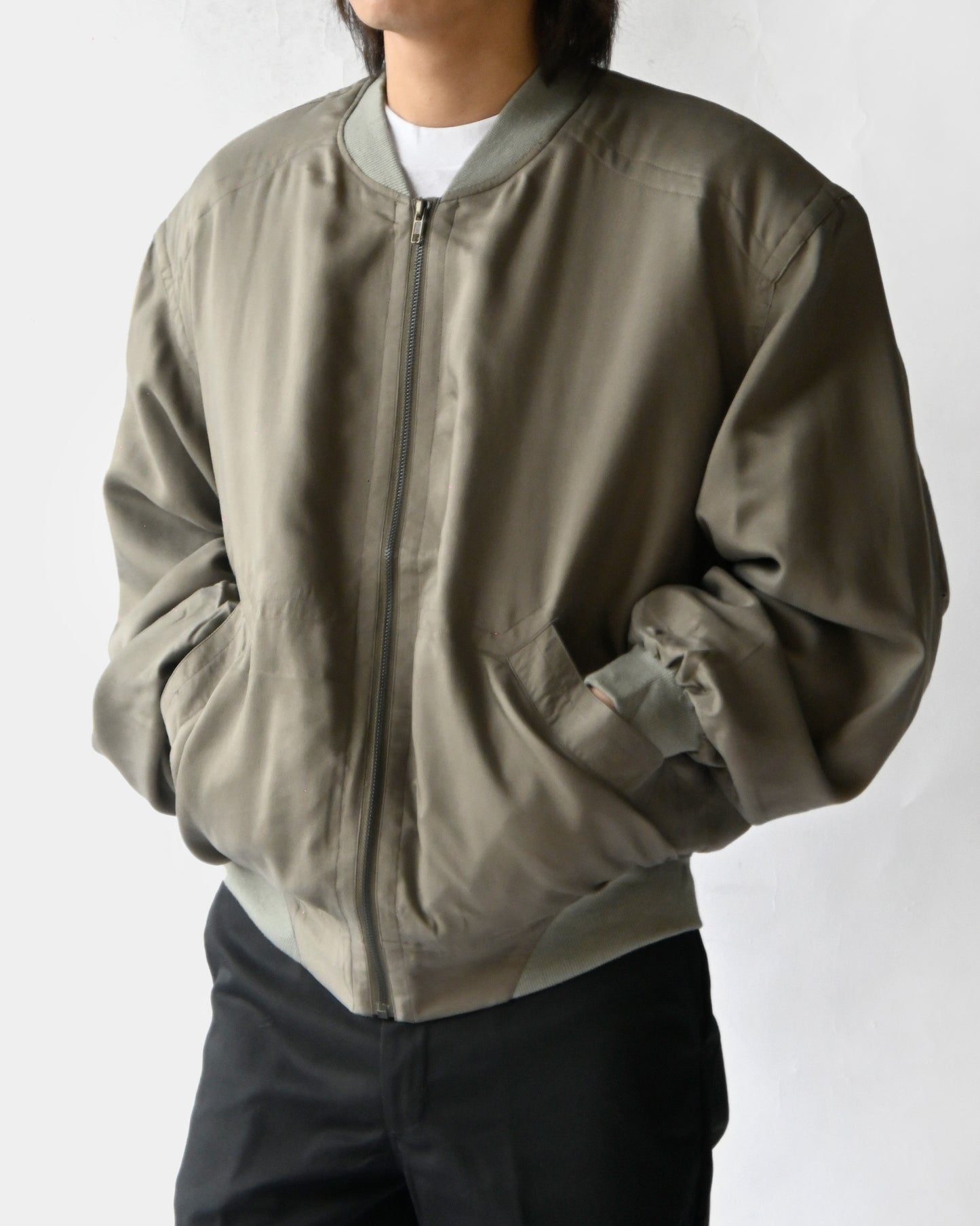 100% Silk Zip Up Jacket