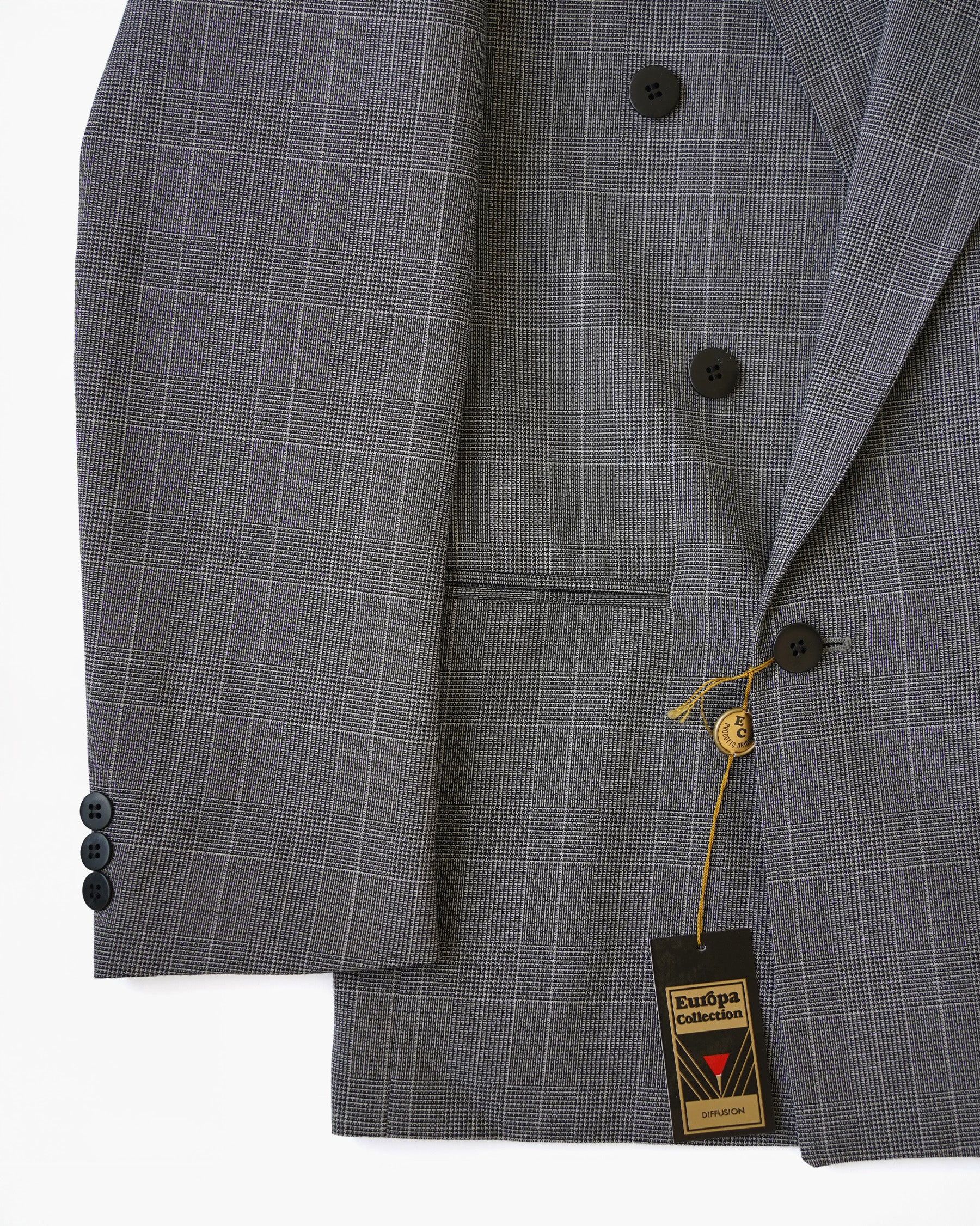 Double Breasted Glen Check Suit