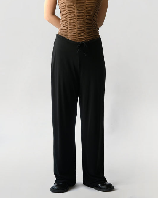 Rayon Black Easy Pants