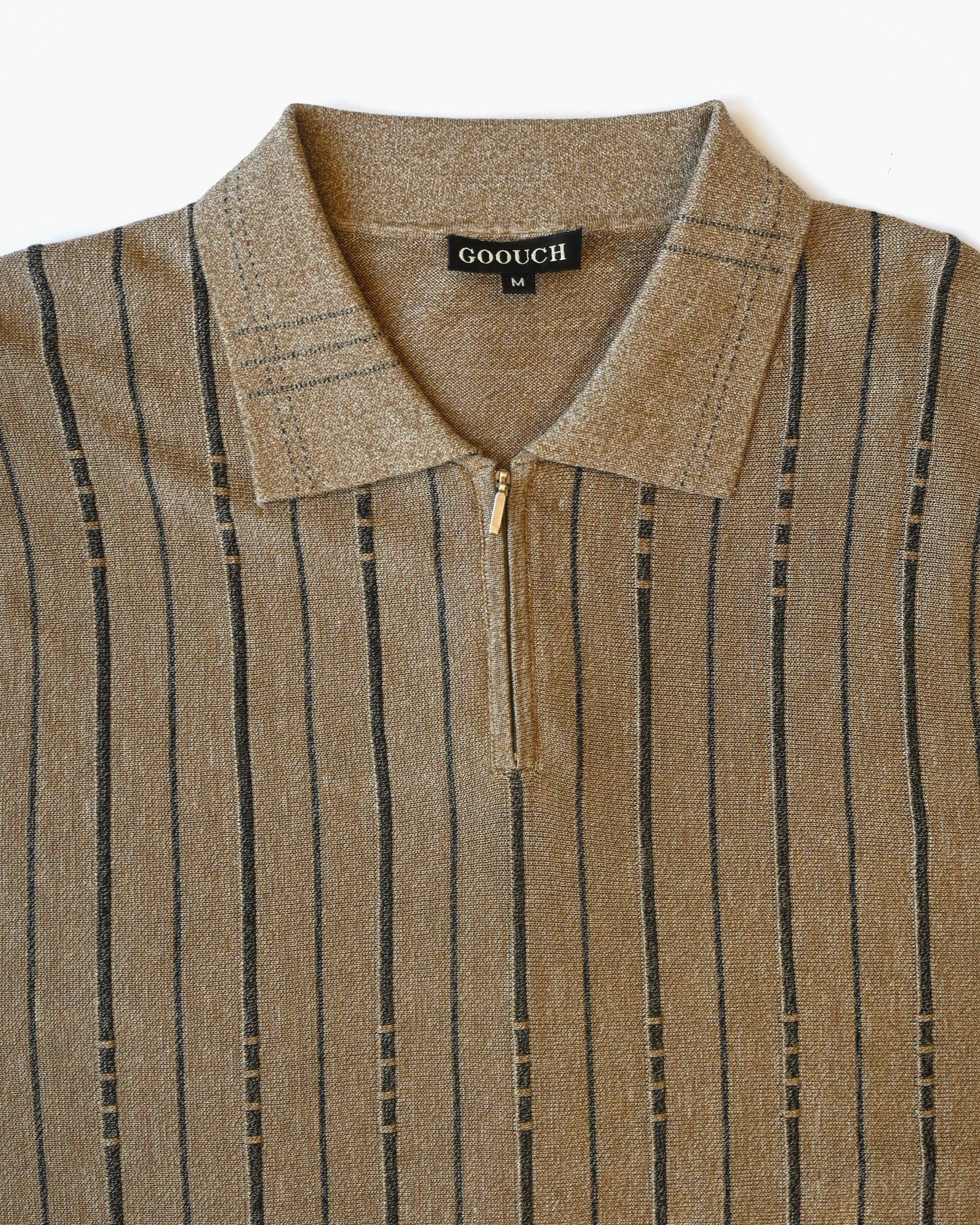 Pull Over Zip Polo - Beige