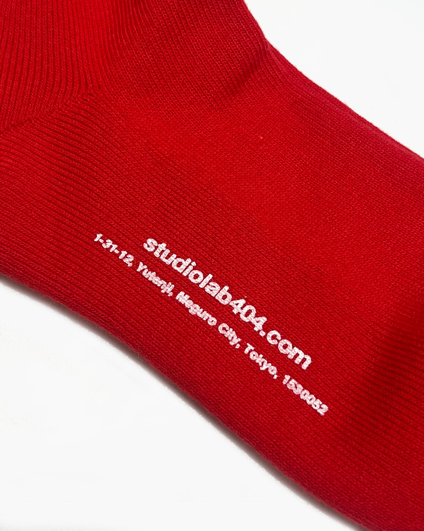"four o four" Rib Socks - Red