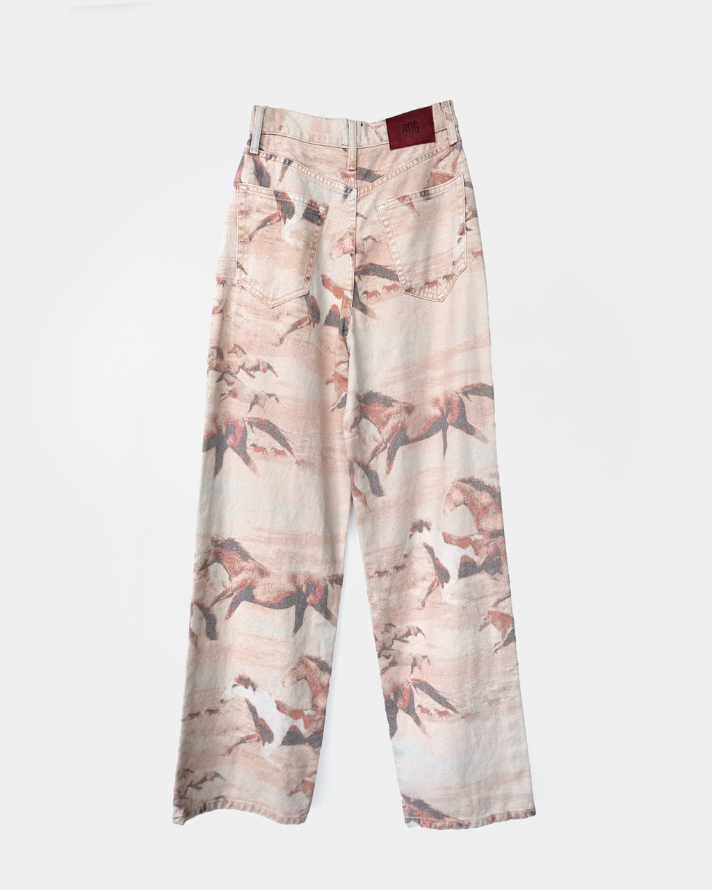 Printed High-Rise Pants