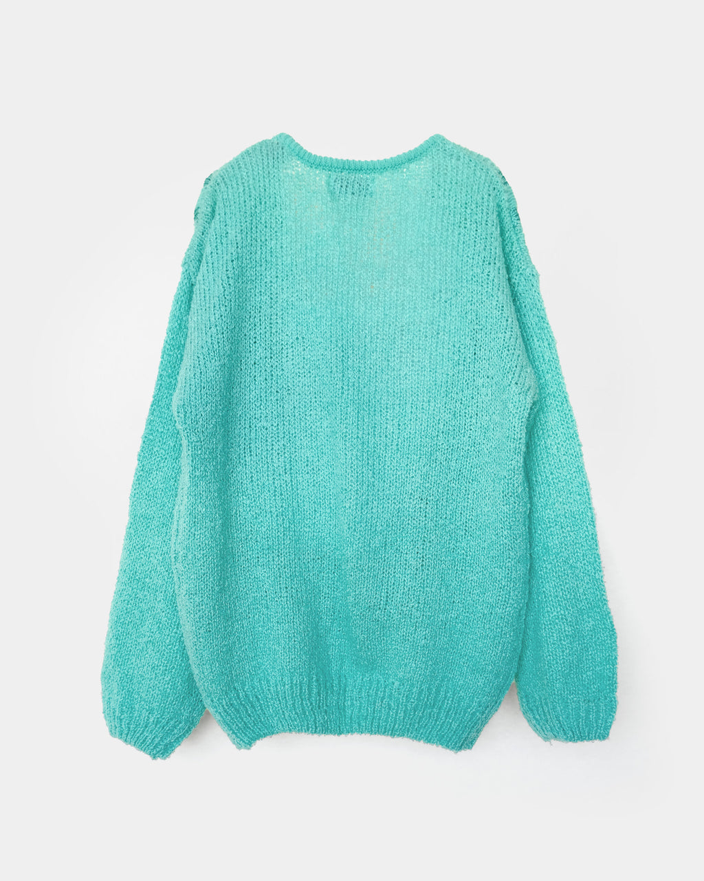 V-neck Acrylic Knit - Skyblue