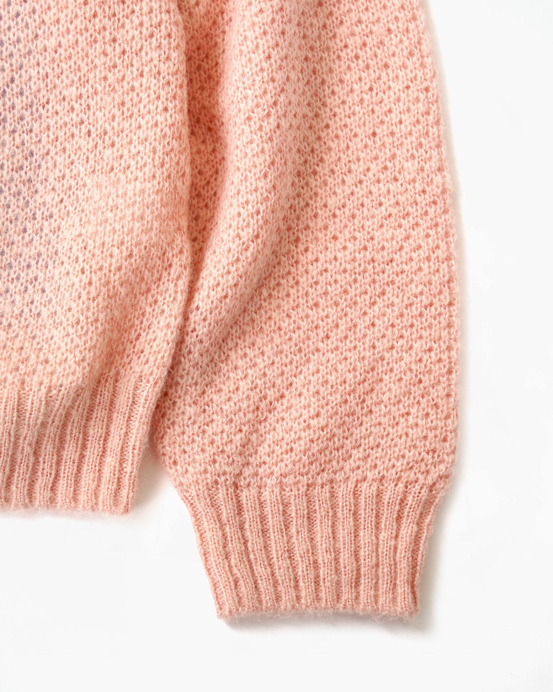 Mohair Blend Knit Polo - Pink