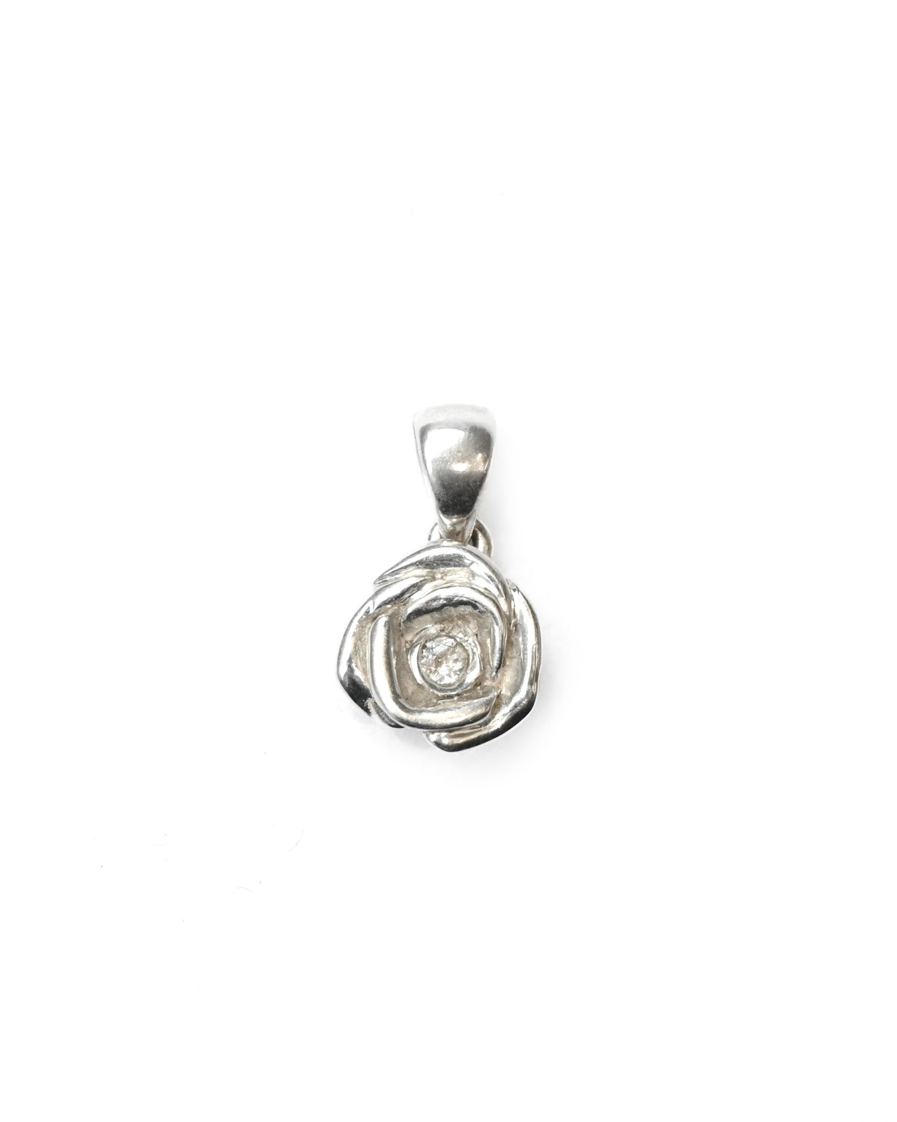 Valentine x 404 Baby Rose Charm - Silver